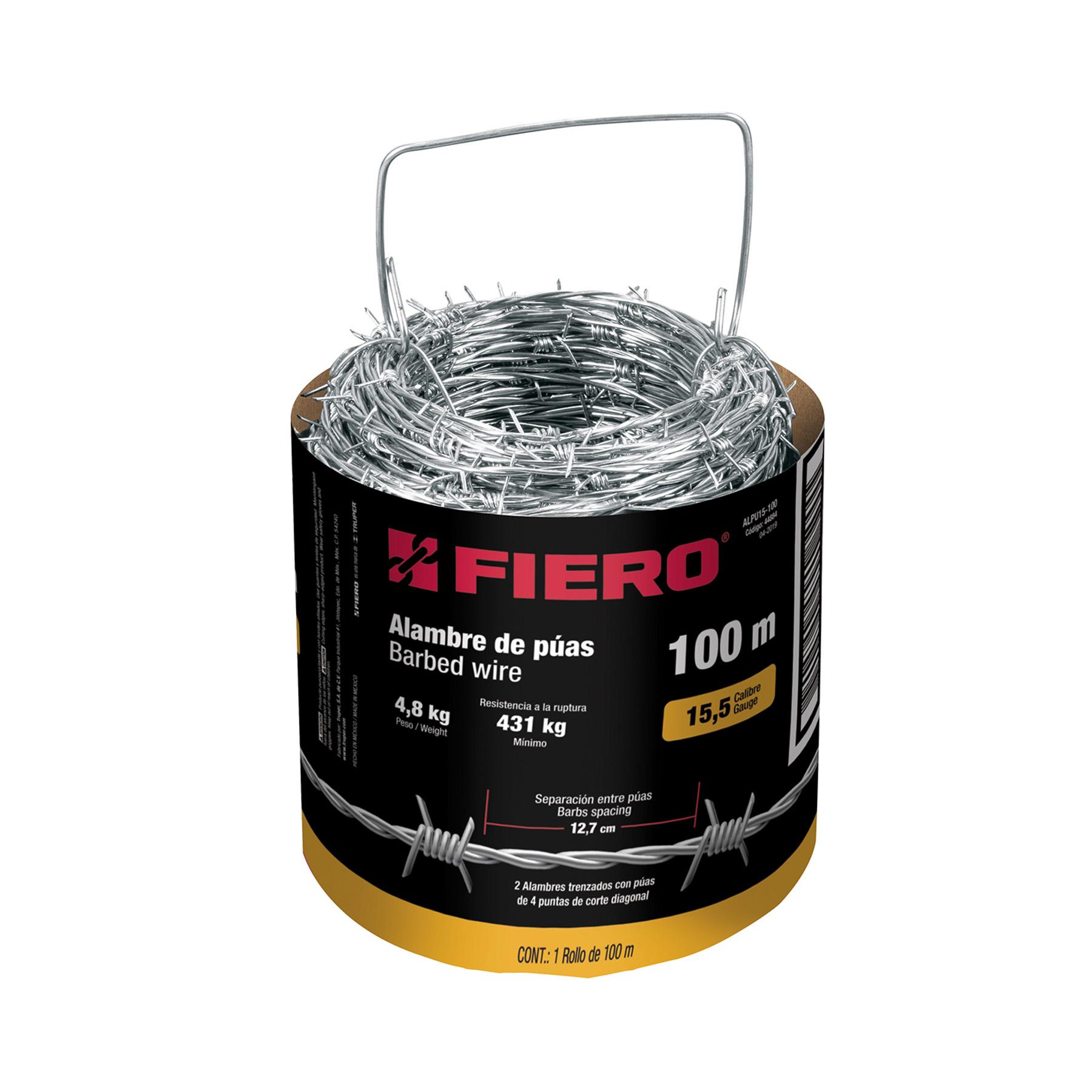 ALAMBRE DE PÚAS, CALIBRE 15, 100 M