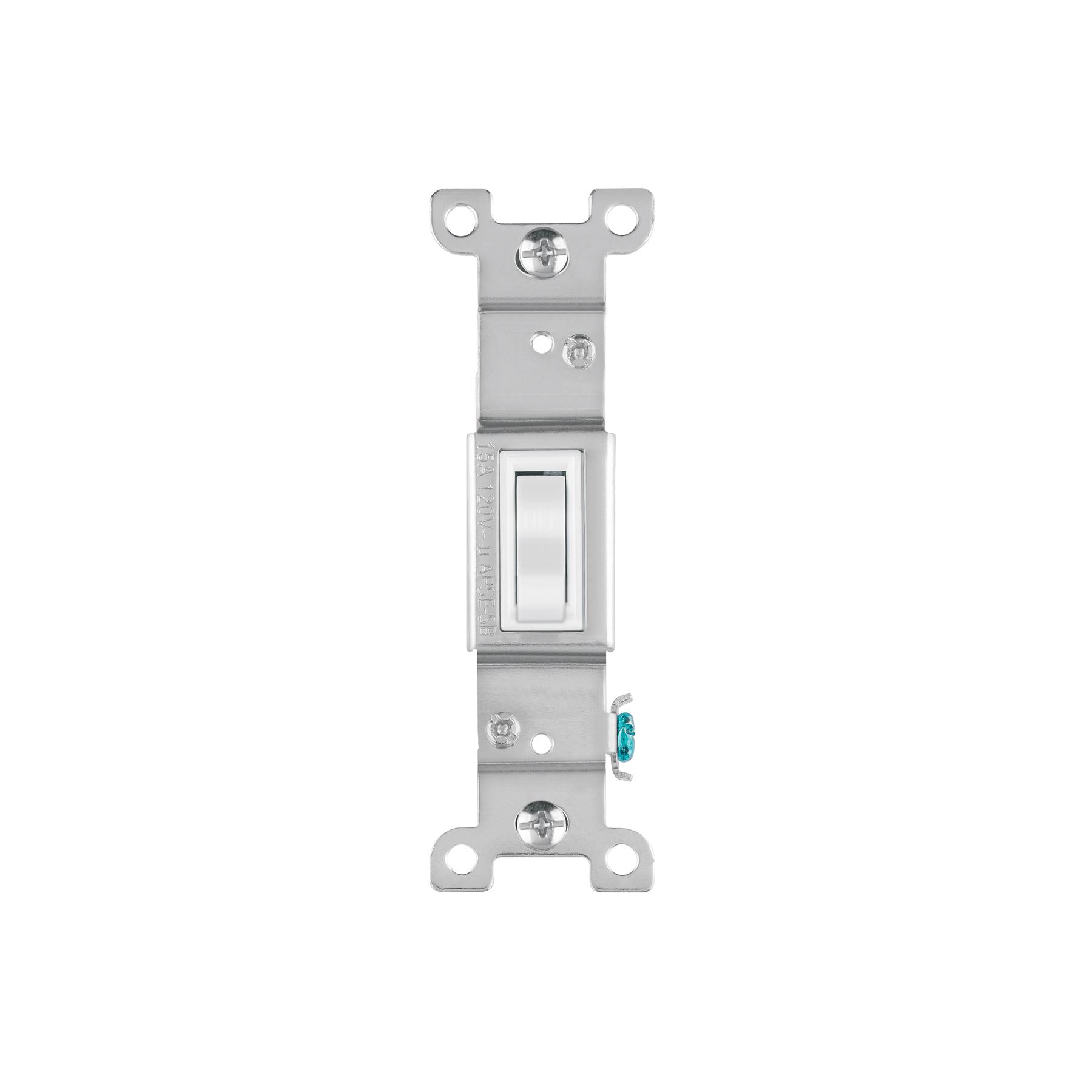 INTERRUPTOR VERTICAL DE PALANCA, STANDARD, BLANCO, VOLTECK