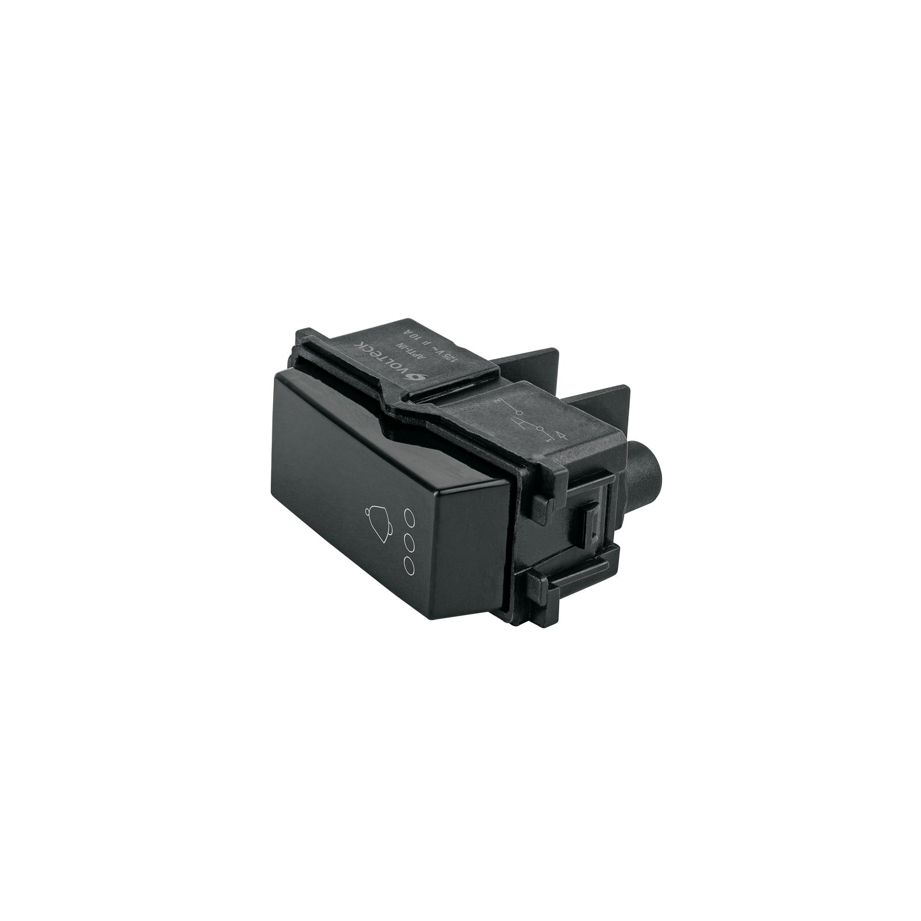 INTERRUPTOR PARA TIMBRE, LÍNEA ITALIANA, COLOR NEGRO