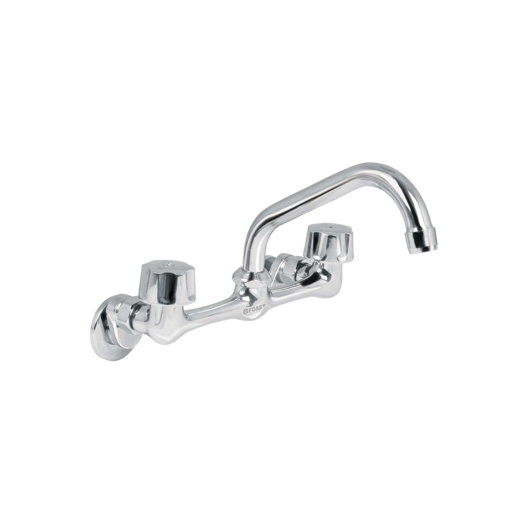 MEZCLADORA INOX 8' PARA FREGADERO, CONEXIONES DE PARED,FOSET