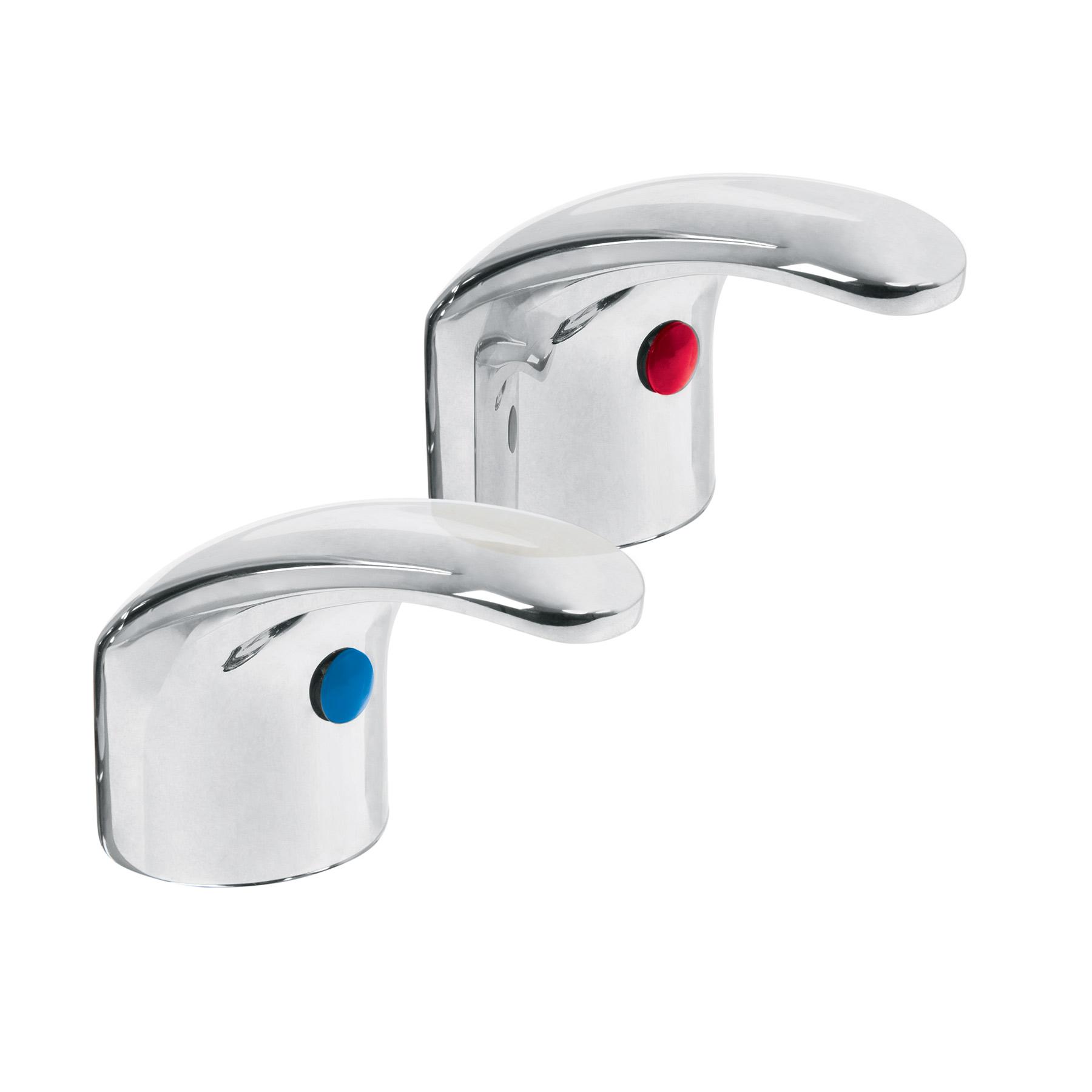 JUEGO 2 MANERALES TIPO PALANCA PARA LAVABO, FOSET AQUA