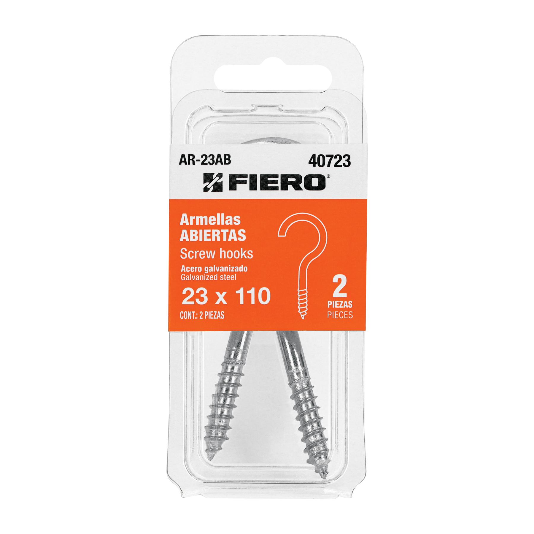 BLÍSTER CON 2 ARMELLAS ABIERTAS 23X110