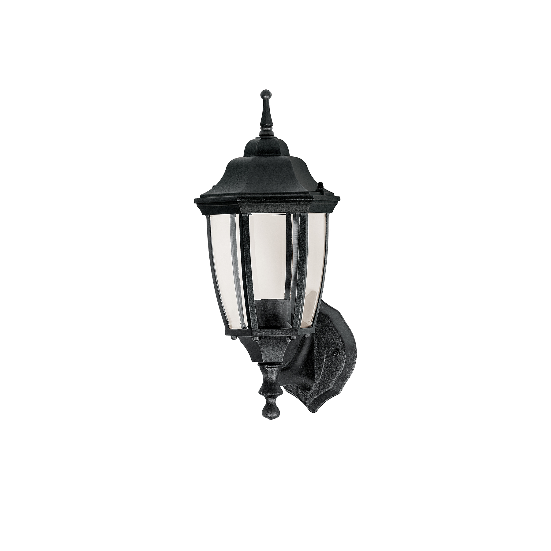 ARBOTANTE TIPO FAROL SOPORTADO NEGRO, LÁMPARA NO INCLUIDA