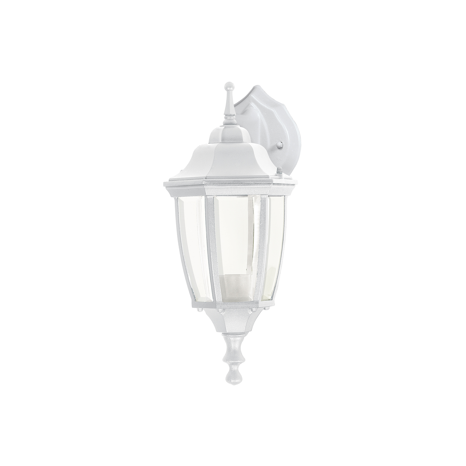 ARBOTANTE TIPO FAROL SUSPENDIDO BLANCO, LÁMPARA NO INCLUIDA
