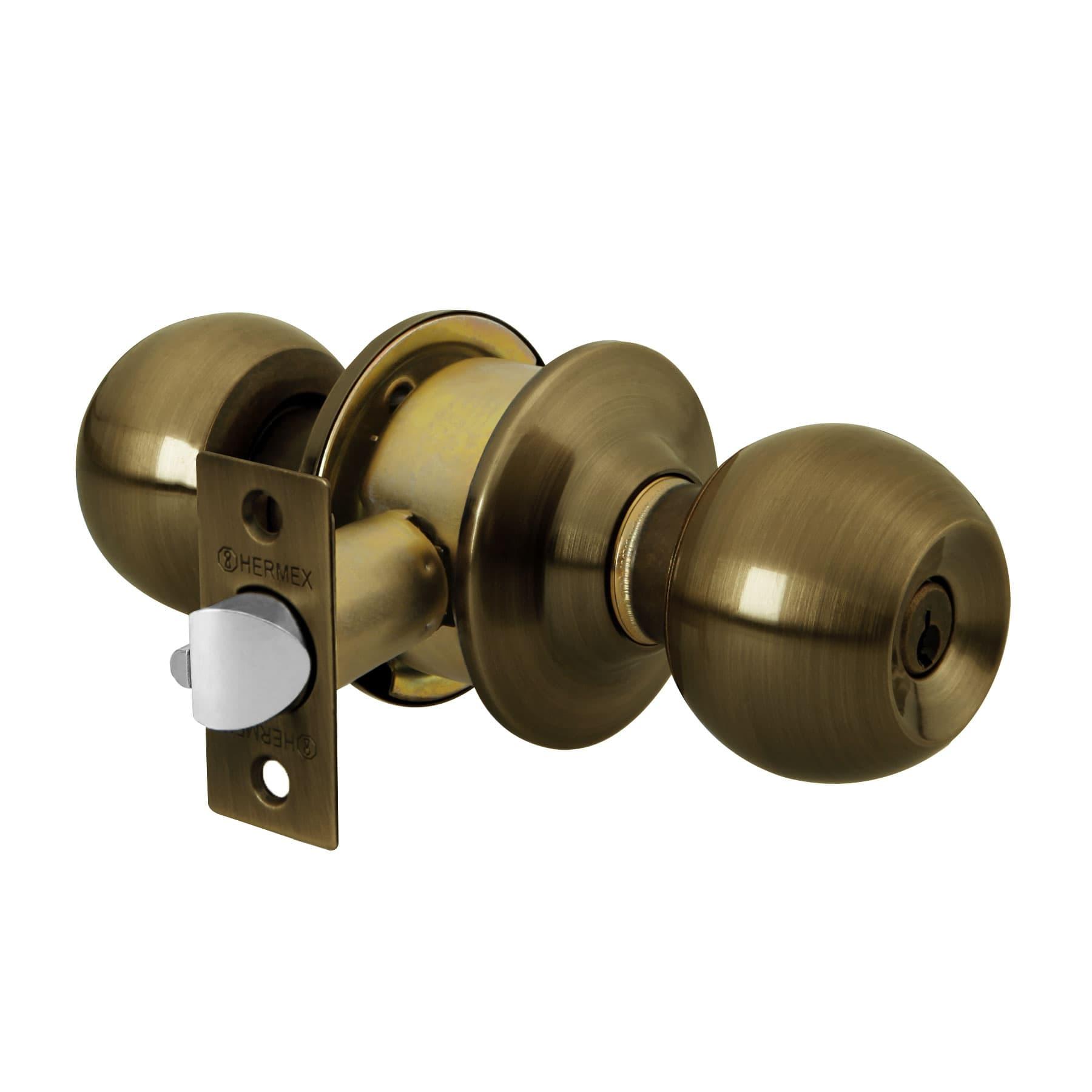 CERRADURA TIPO ESFERA, CILÍNDRICO, ENTRADA, ANTIGUO, BASIC