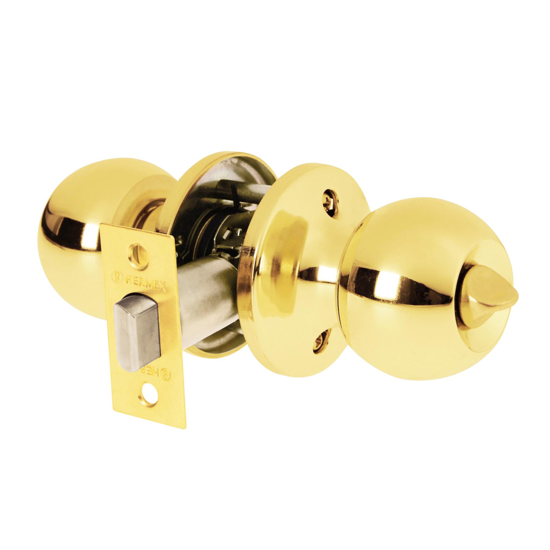 CERRADURA TIPO ESFERA, TUBULAR, BAÑO, BRILLANTE, BASIC