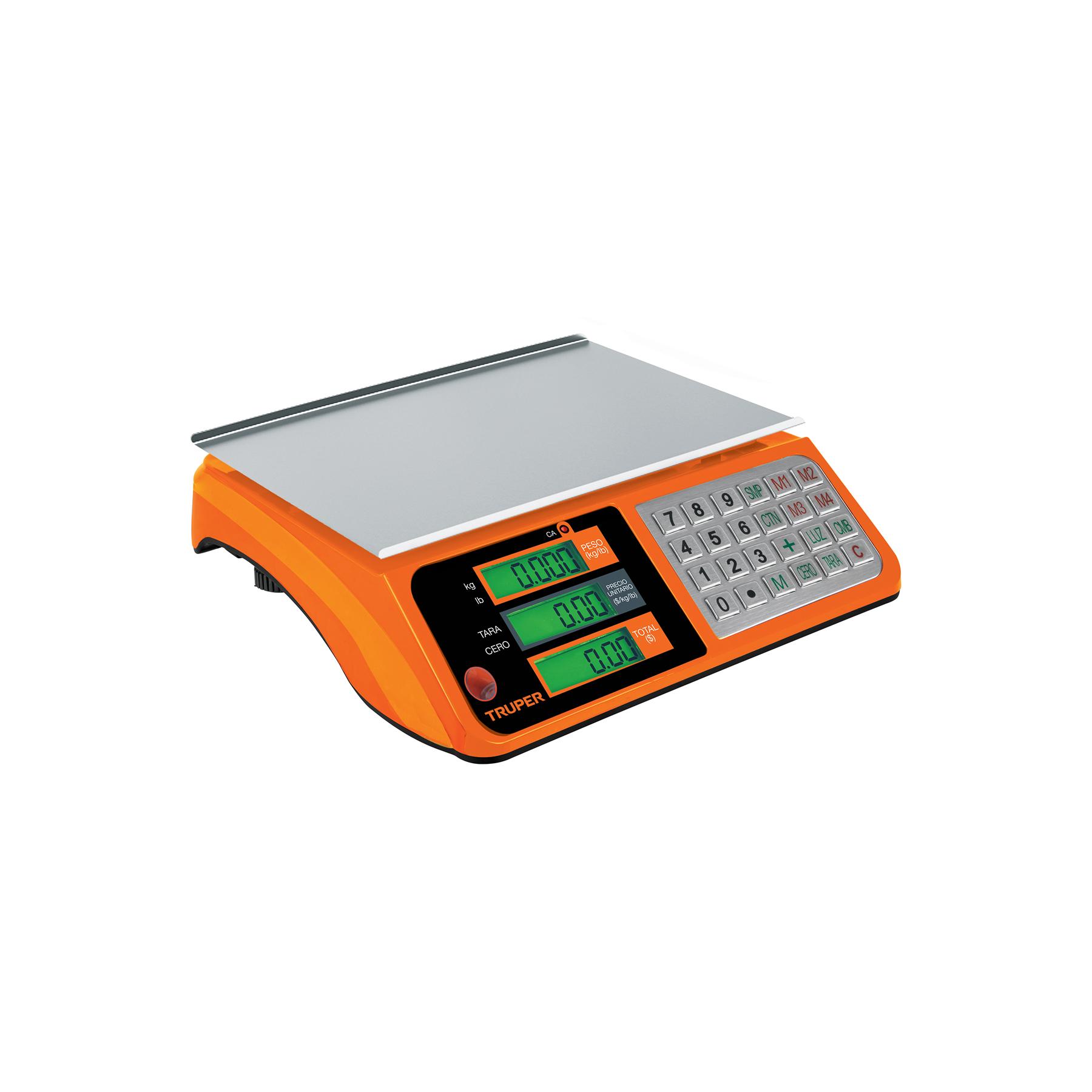 BÁSCULA ELECTRÓNICA MULTIFUNCIONES 40 KG, TRUPER