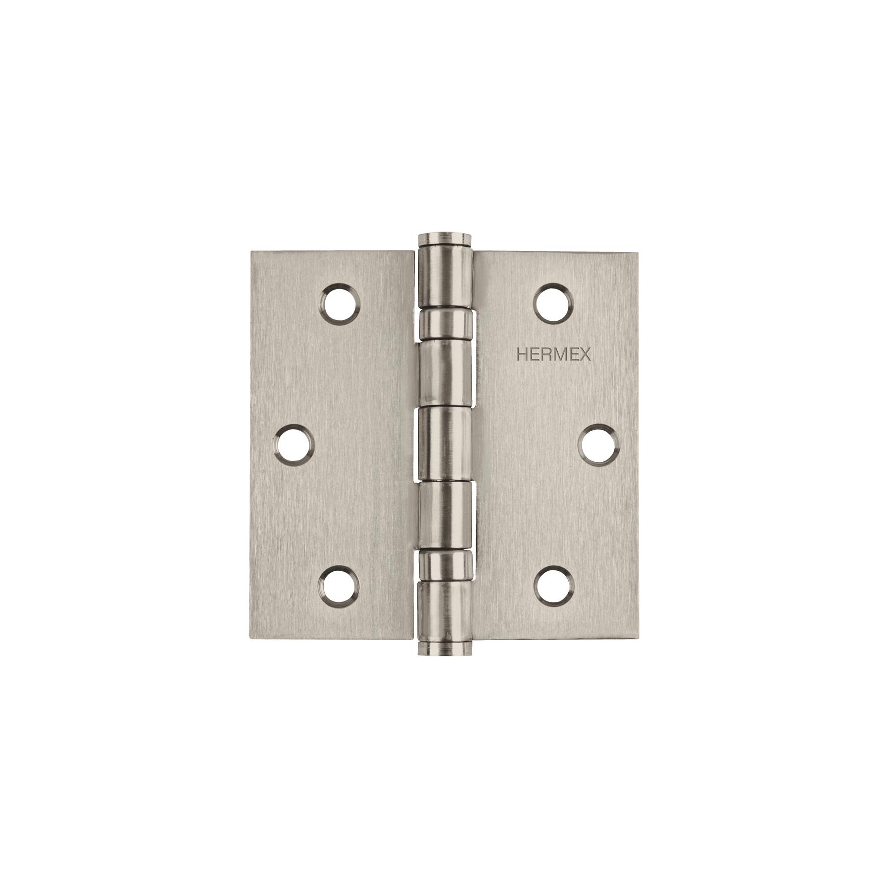 BISAGRA CUADRADA 3' ACERO INOX, CABEZA PLANA, HERMEX