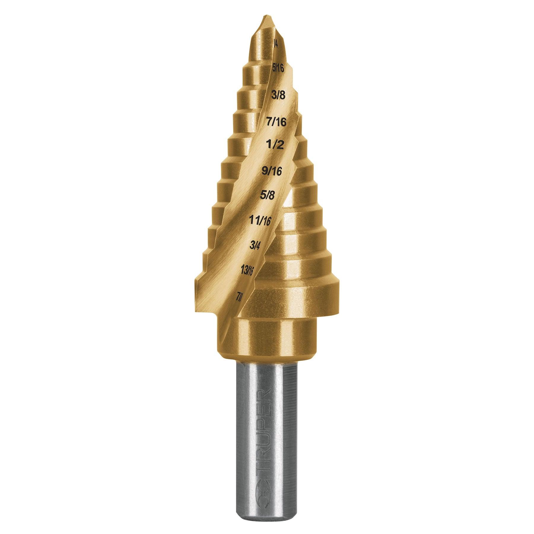 BROCA ESCALONADA TITANIO 11 ESCALONES 1/4' A 7/8', EXPERT