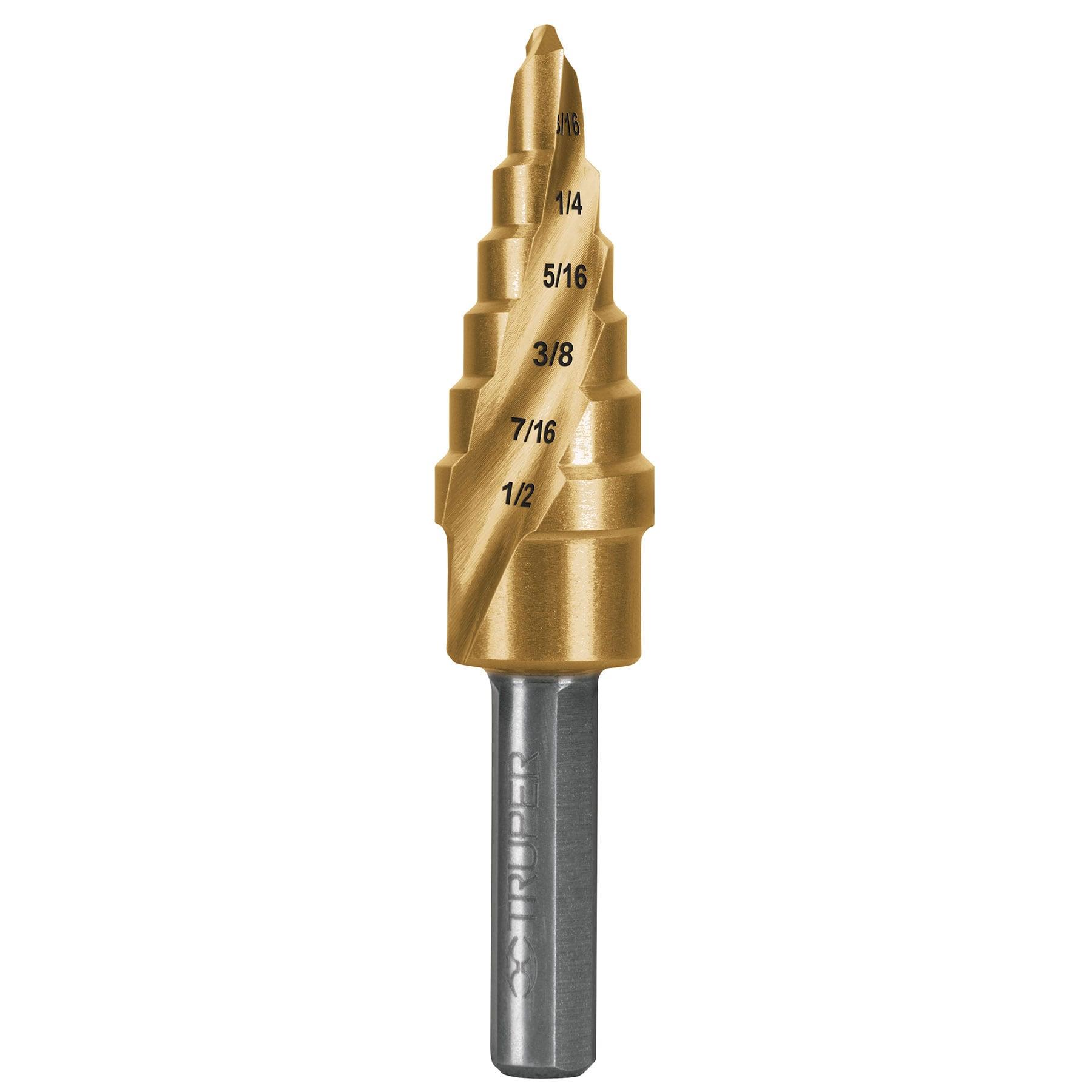 BROCA ESCALONADA TITANIO 6 ESCALONES 3/16' A 1/2', EXPERT