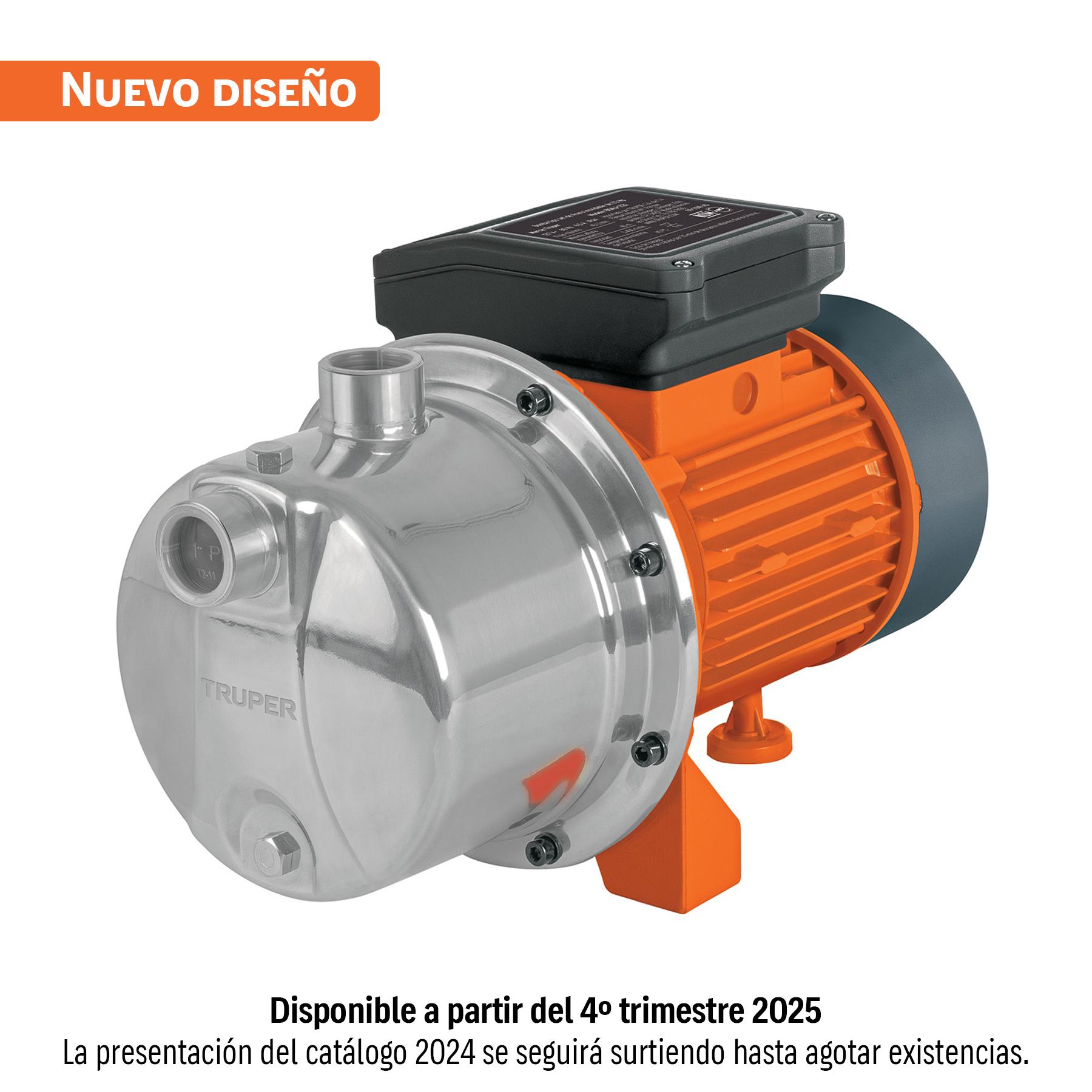 BOMBA ELÉCTRICA TIPO JET PARA AGUA,ACERO INOXIDABLE,1-1/2 HP