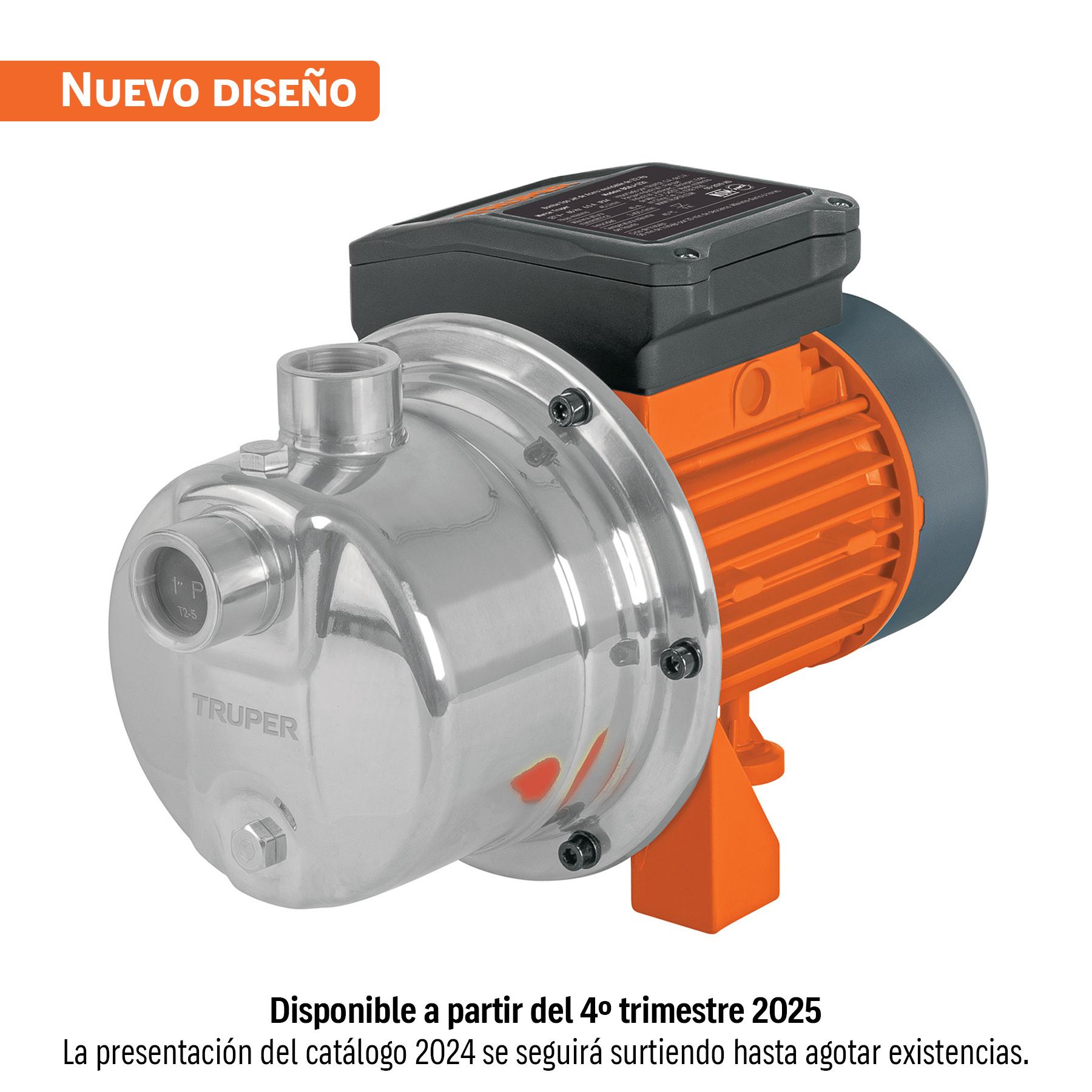 BOMBA ELÉCTRICA TIPO JET PARA AGUA, ACERO INOXIDABLE,1/2 HP