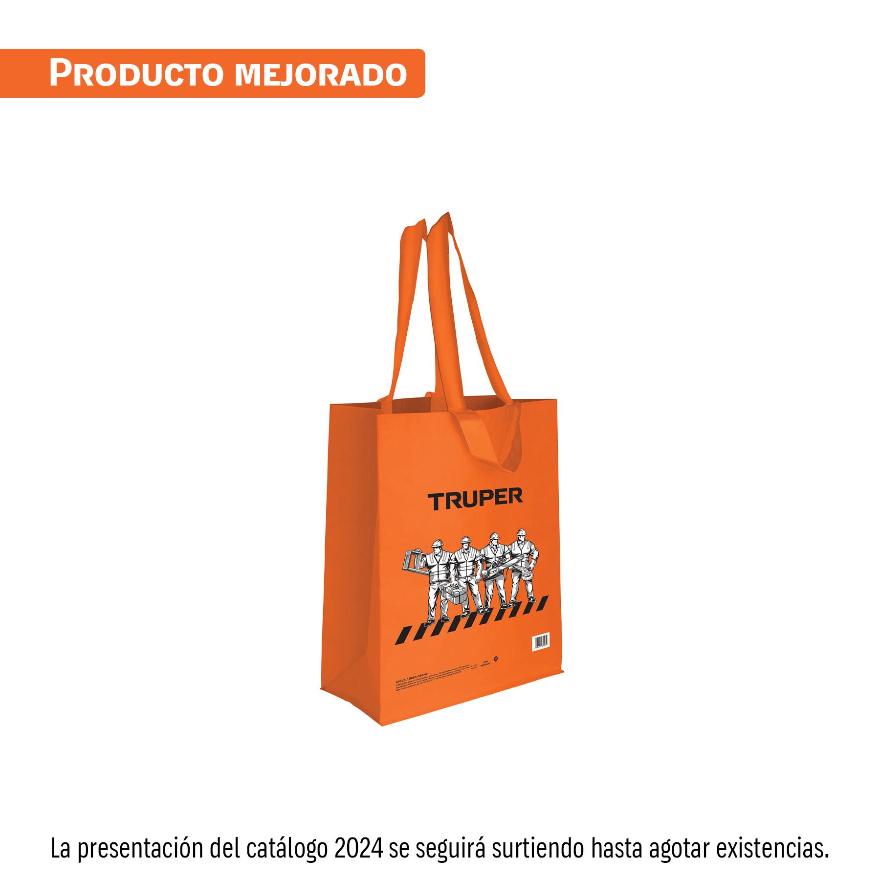 BOLSA ECOLÓGICA NARANJA DE POLIPROPILENO, 38 X 49 CM