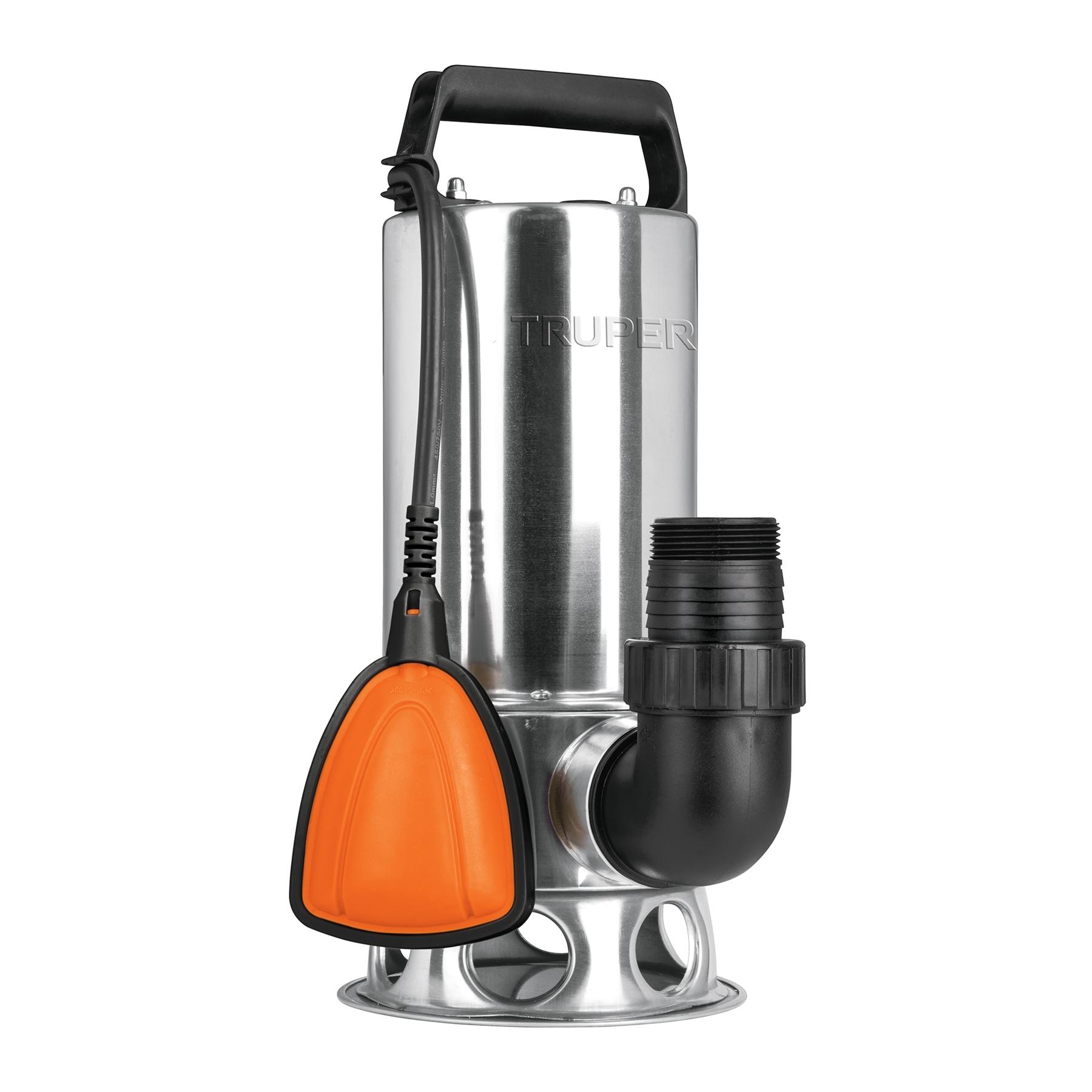 BOMBA SUMERGIBLE METÁLICA PARA AGUA SUCIA 1-1/2 HP, TRUPER