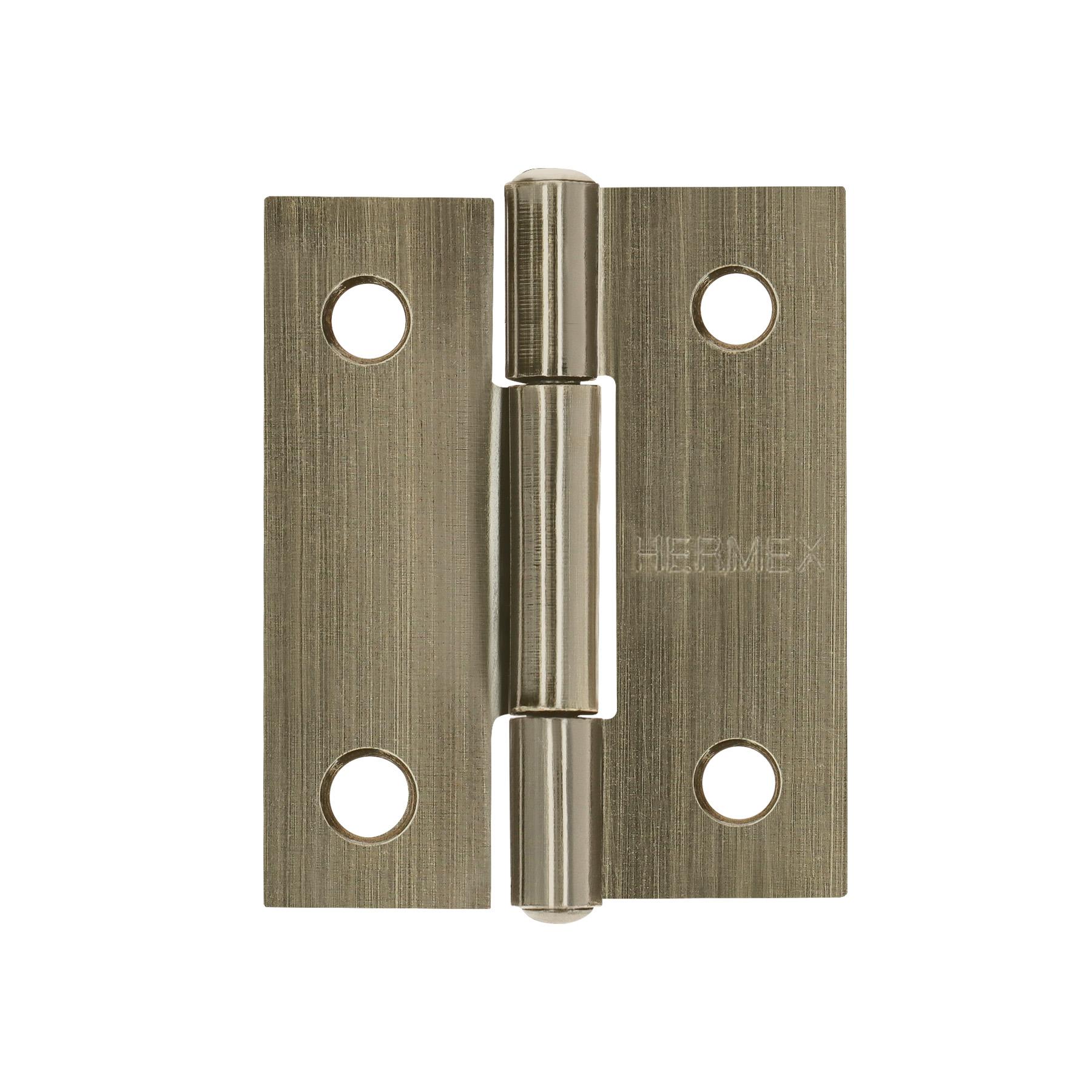 "BISAGRA RECTANGULAR DE ACERO 1-1/2"" ACABADO LATÓN ANTIGUO"