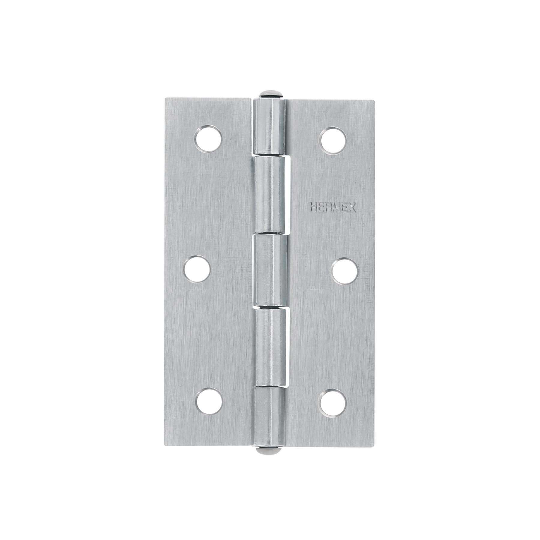BISAGRA RECTANGULAR 3-1/2' ACERO PULIDO, HERMEX