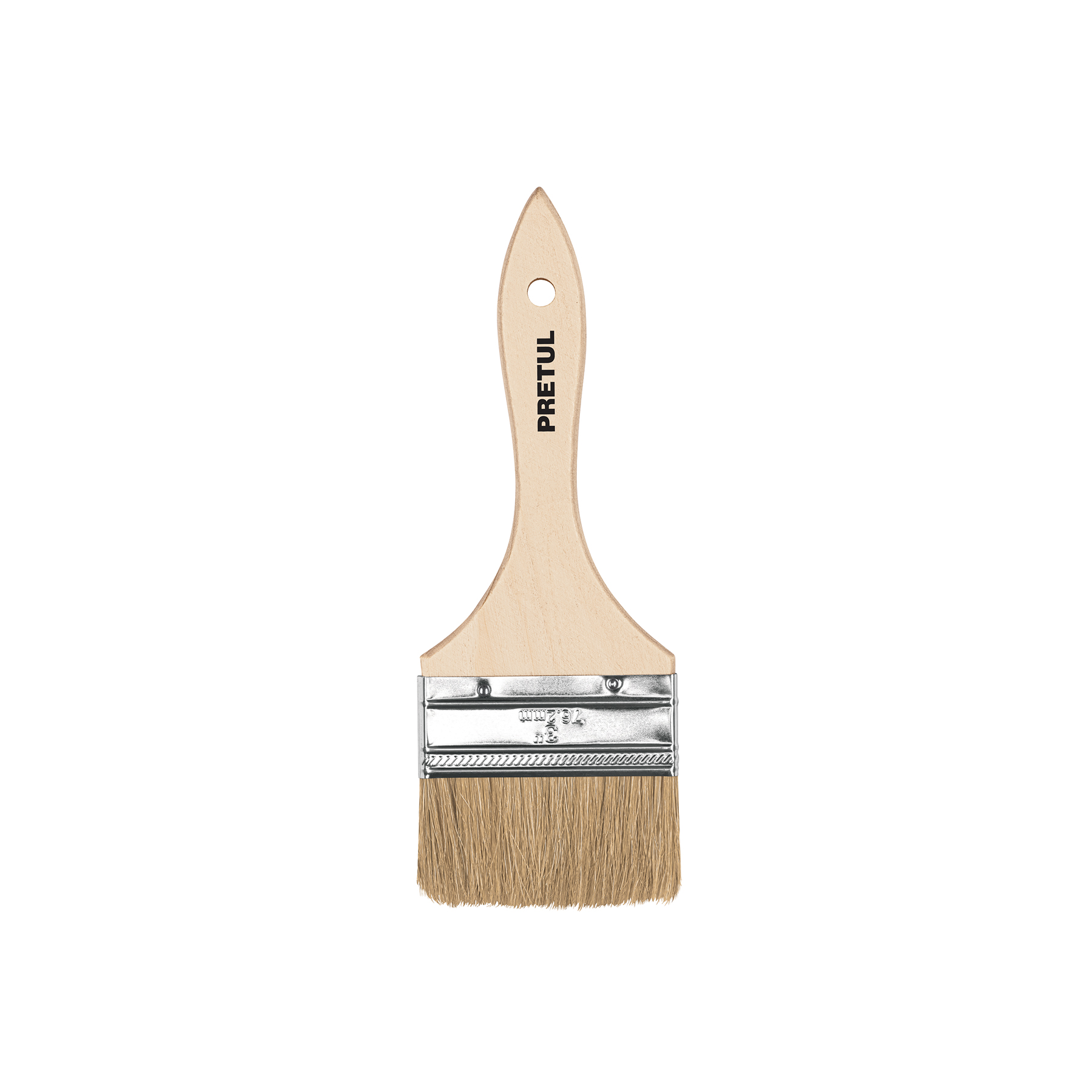 BROCHA USO GENERAL DE 3' CON MANGO DE MADERA, PRETUL