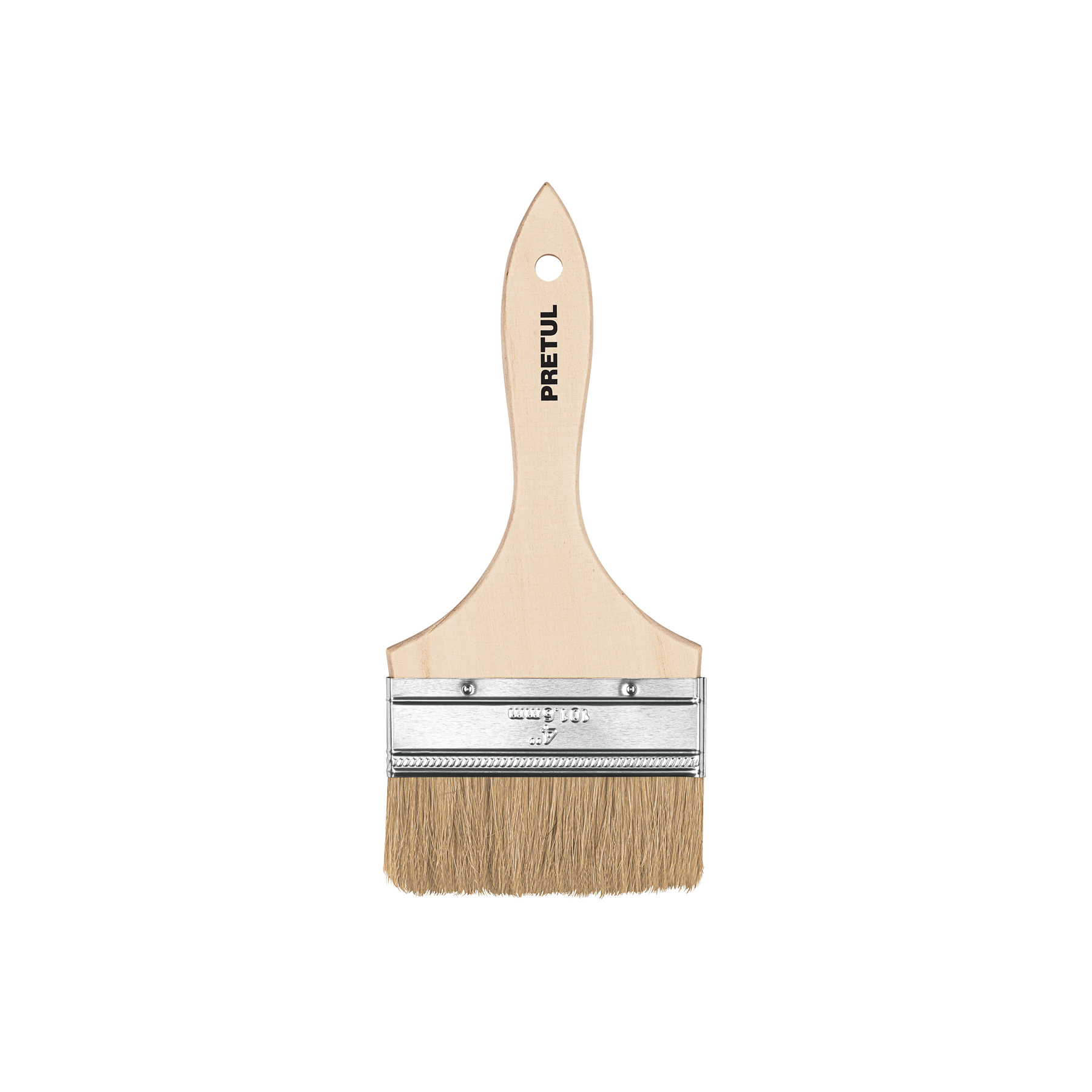 BROCHA USO GENERAL DE 4' CON MANGO DE MADERA, PRETUL