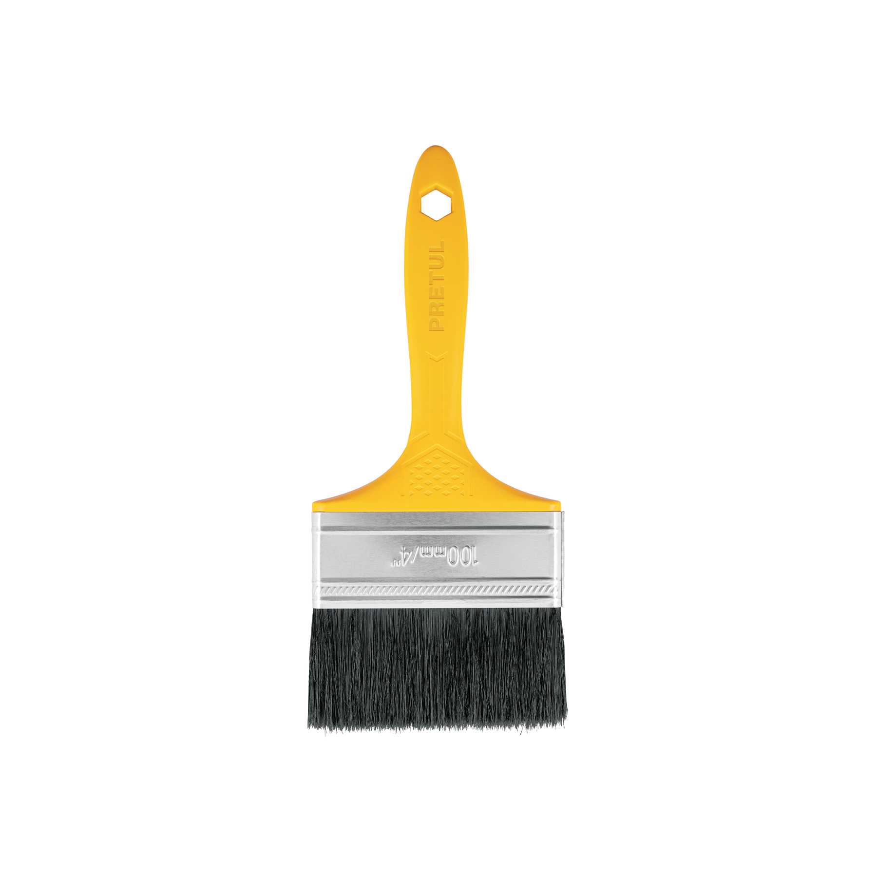 BROCHA USO GENERAL DE 4' CON MANGO DE PLÁSTICO, PRETUL