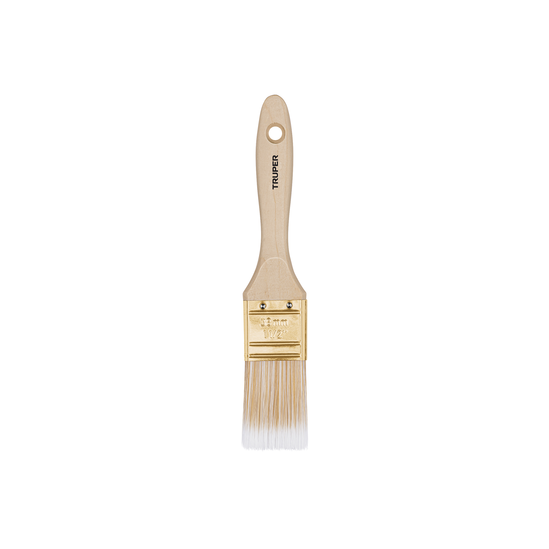 BROCHA CERDAS SINTÉTICAS 1-1/2' CORTE RECTO, MANGO DE MADERA