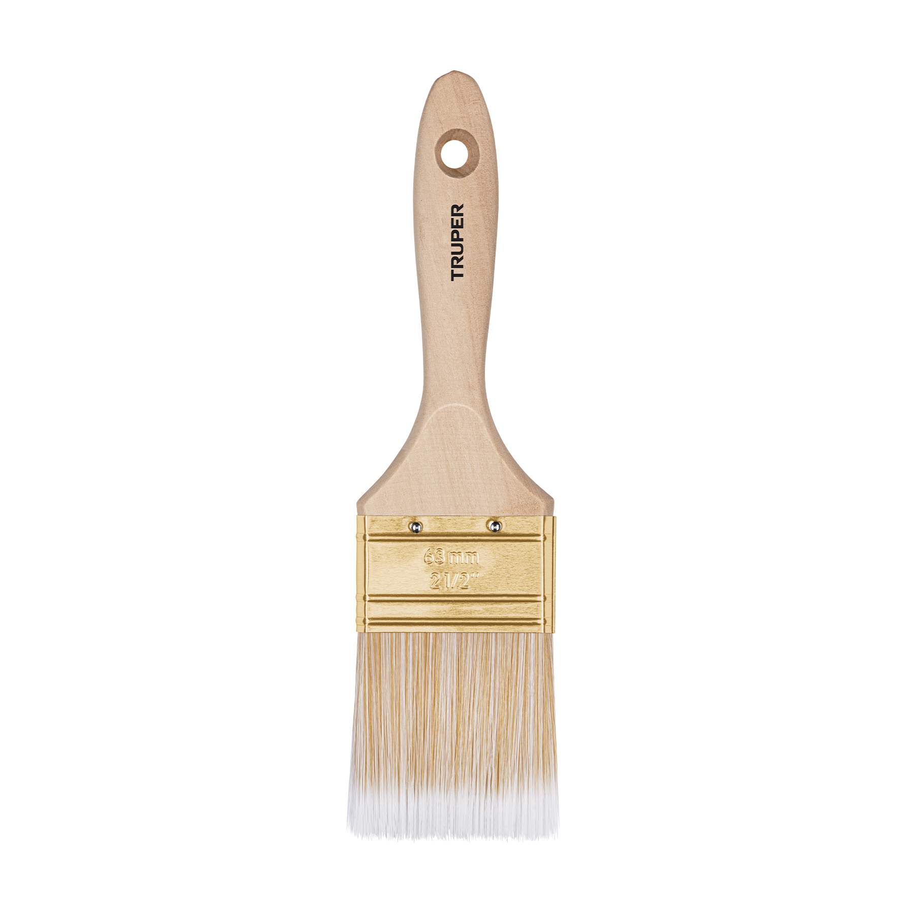 BROCHA CERDAS SINTÉTICAS 2-1/2' CORTE RECTO, MANGO DE MADERA