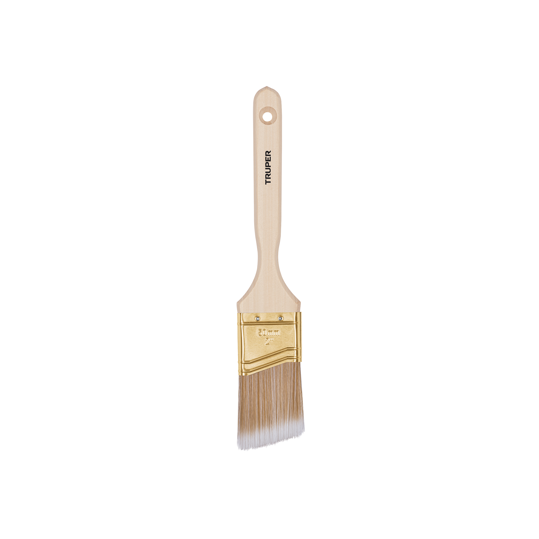 BROCHA CERDAS SINTÉTICAS 2' CORTE ANGULAR, MANGO DE MADERA