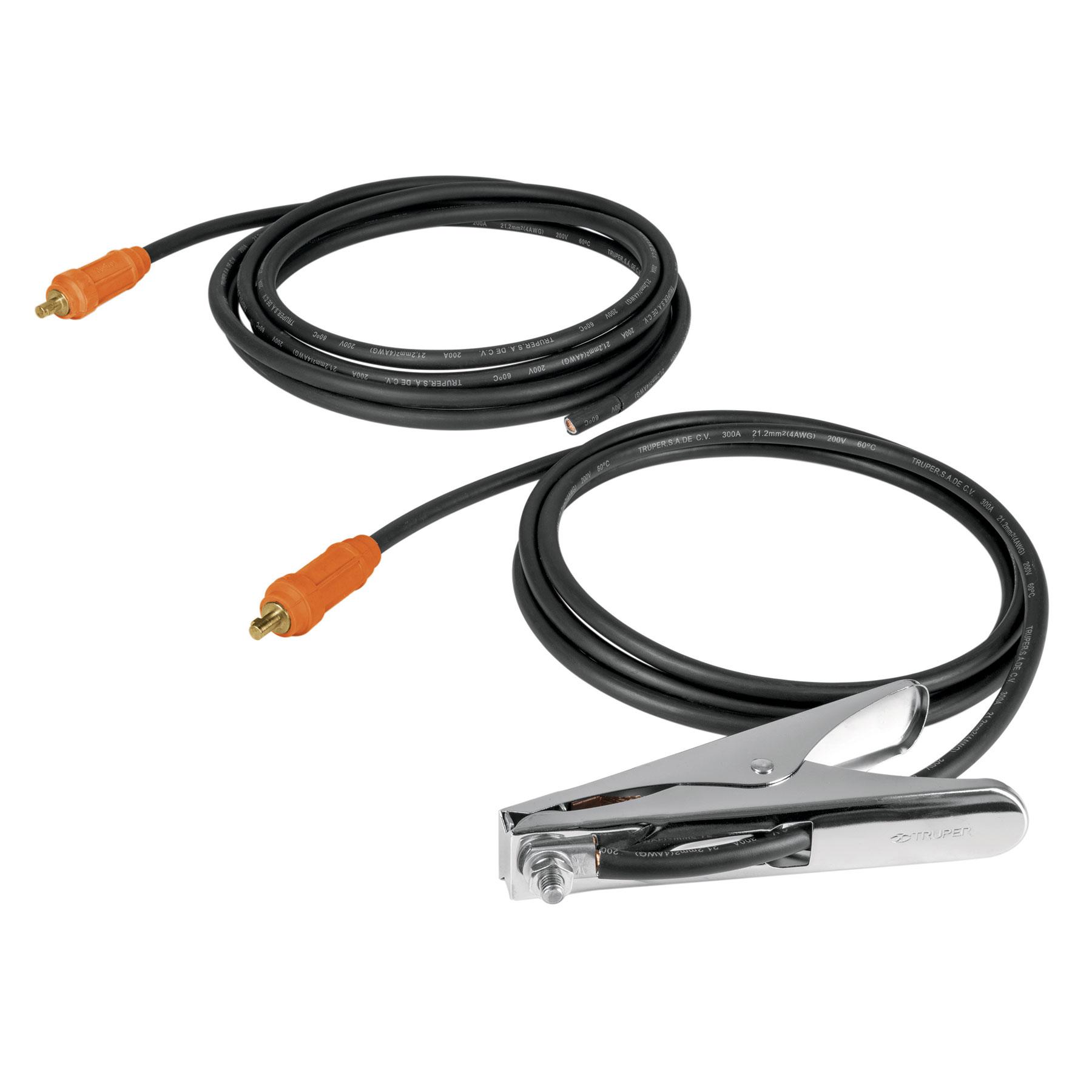 CABLE PARA SOLDADORA SOT-225, CON PINZA DE TIERRA, TRUPER