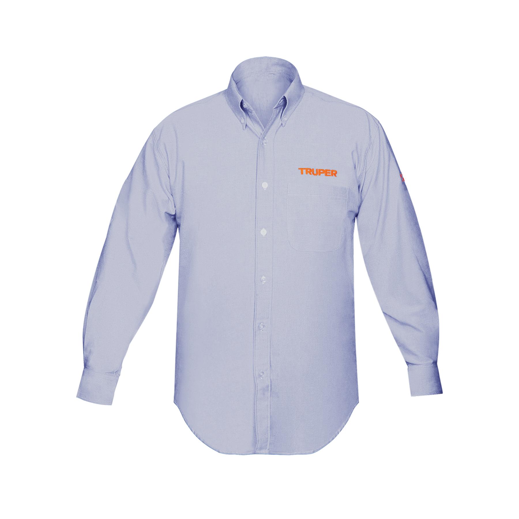 CAMISA AZUL PARA CABALLERO, MANGA LARGA, TALLA EG, TRUPER