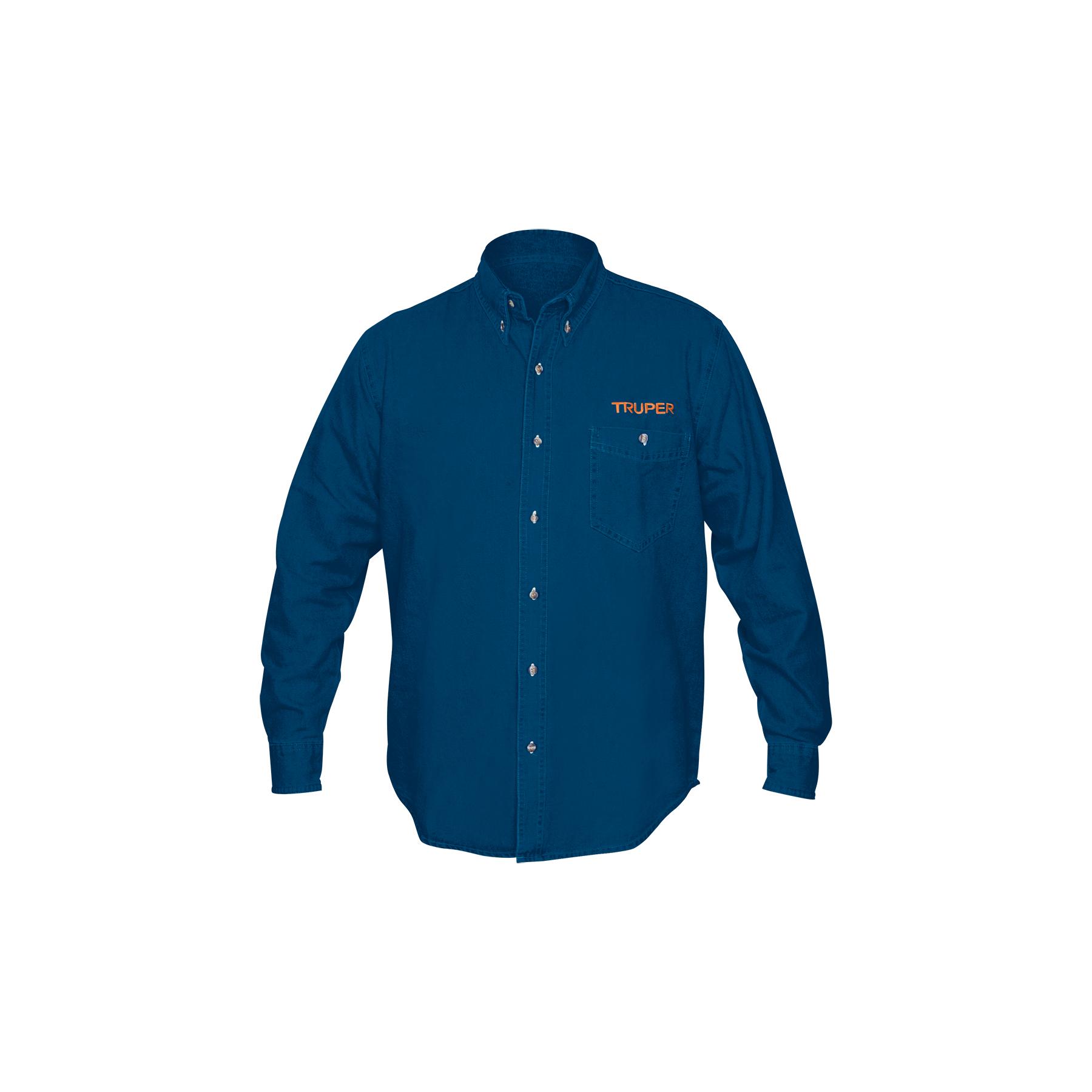 CAMISA DE MEZCLILLA PARA CABALLERO, MANGA LARGA, TALLA EG