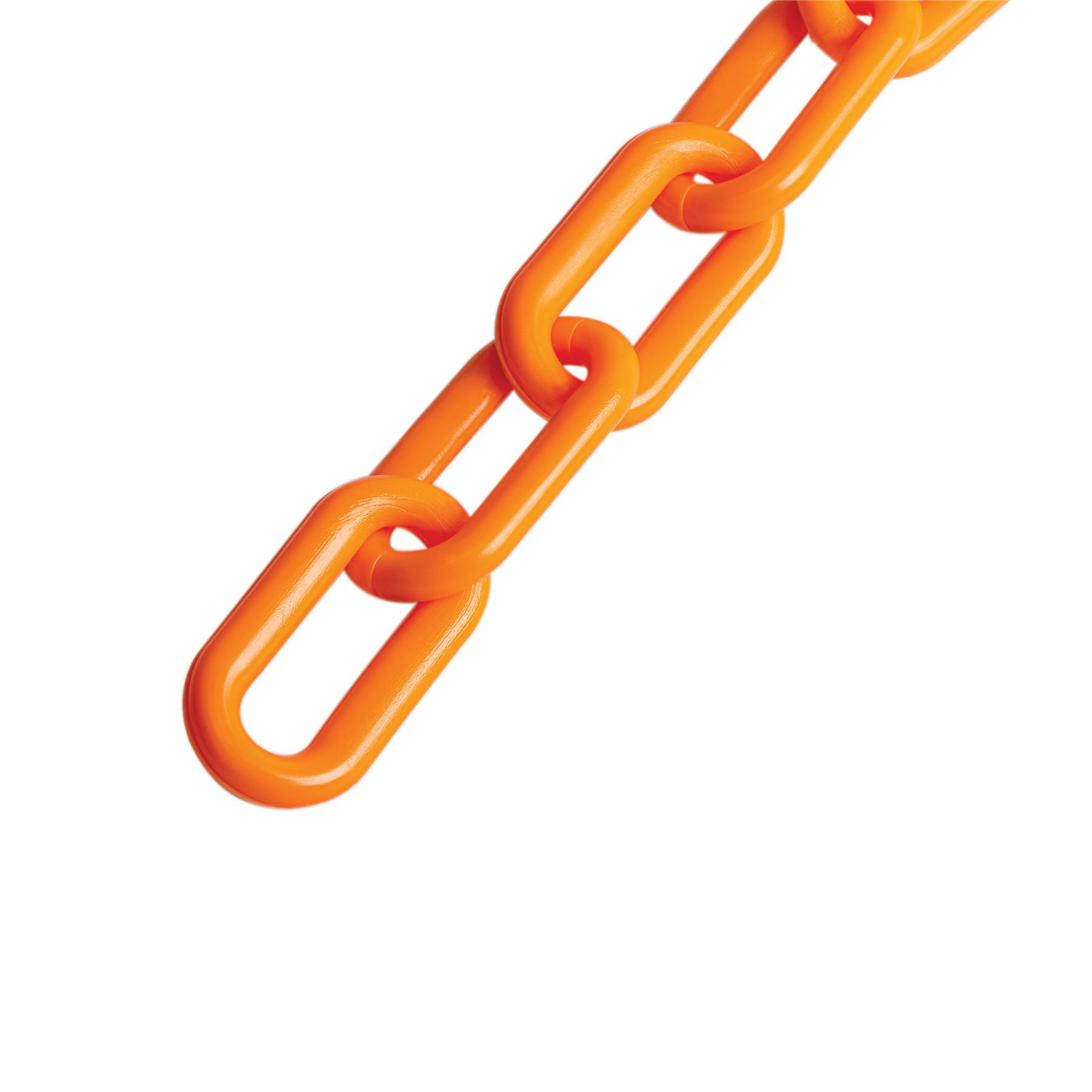 METRO DE CADENA DE 8 MM DE PLÁSTICO NARANJA, CARRETE DE 25 M