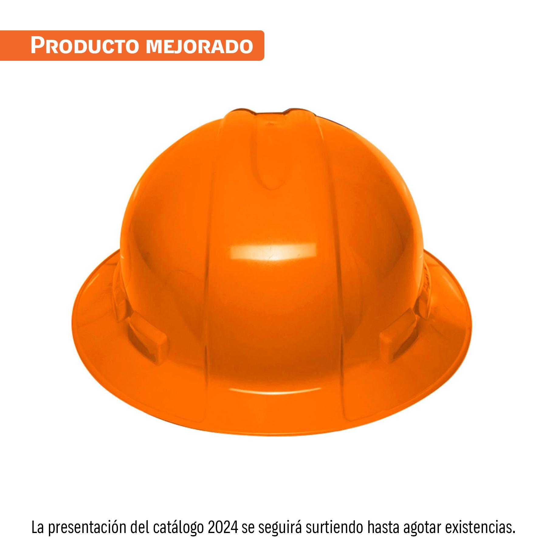 CASCO DE SEGURIDAD ALA ANCHA, NARANJA, TRUPER