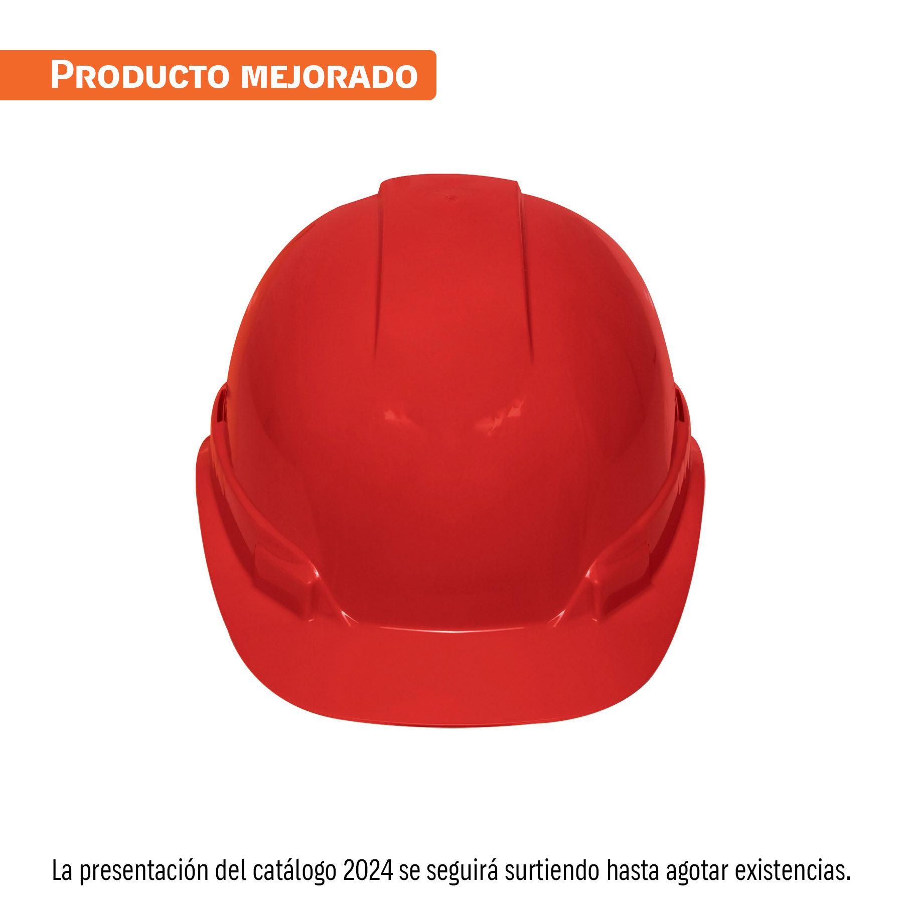 CASCO DE SEGURIDAD, AJUSTE DE MATRACA, ROJO, TRUPER