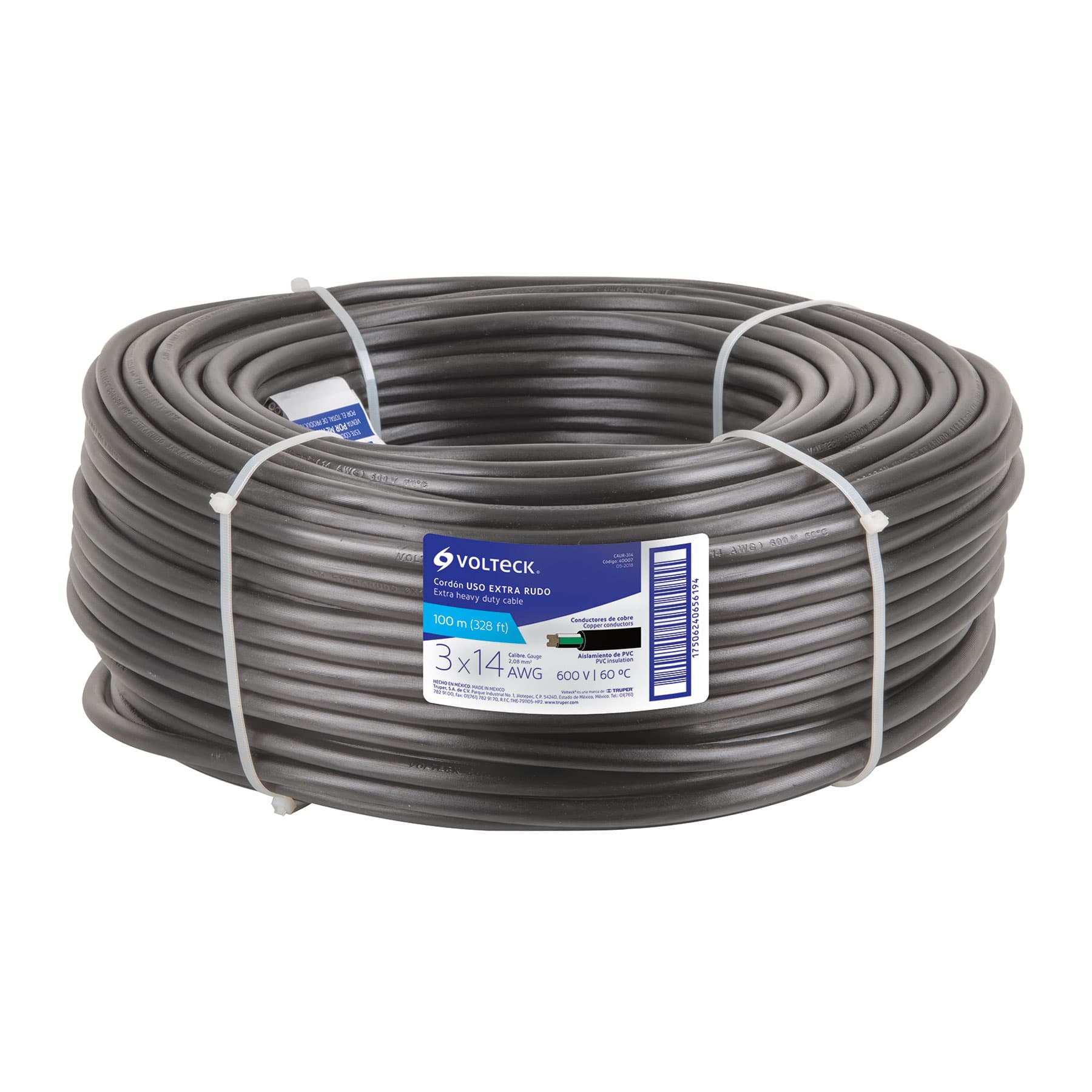 CABLE USO RUDO, 3X14, 100 M.