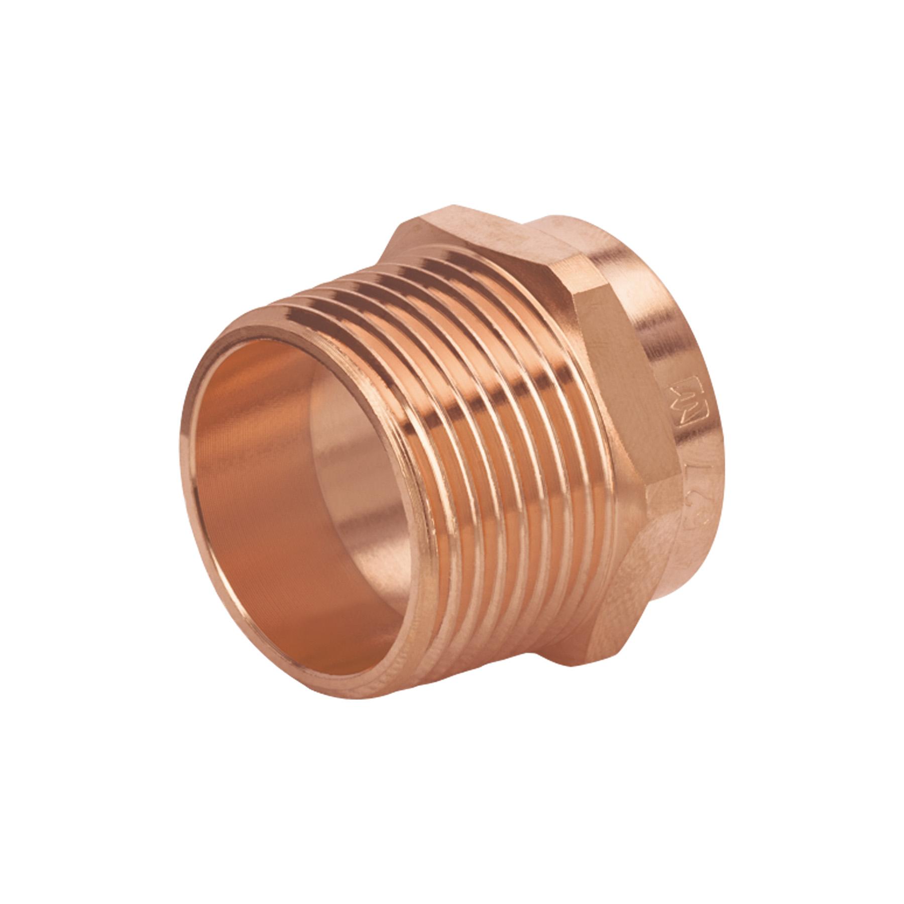 CONECTOR DE COBRE DE ROSCA EXTERIOR 1', FOSET BASIC