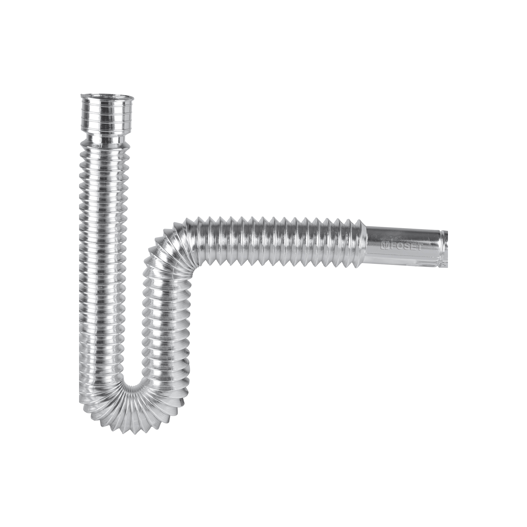 CÉSPOL FLEXIBLE P/LAVABO Y FREGADERO, POLIETILENO, CROMO