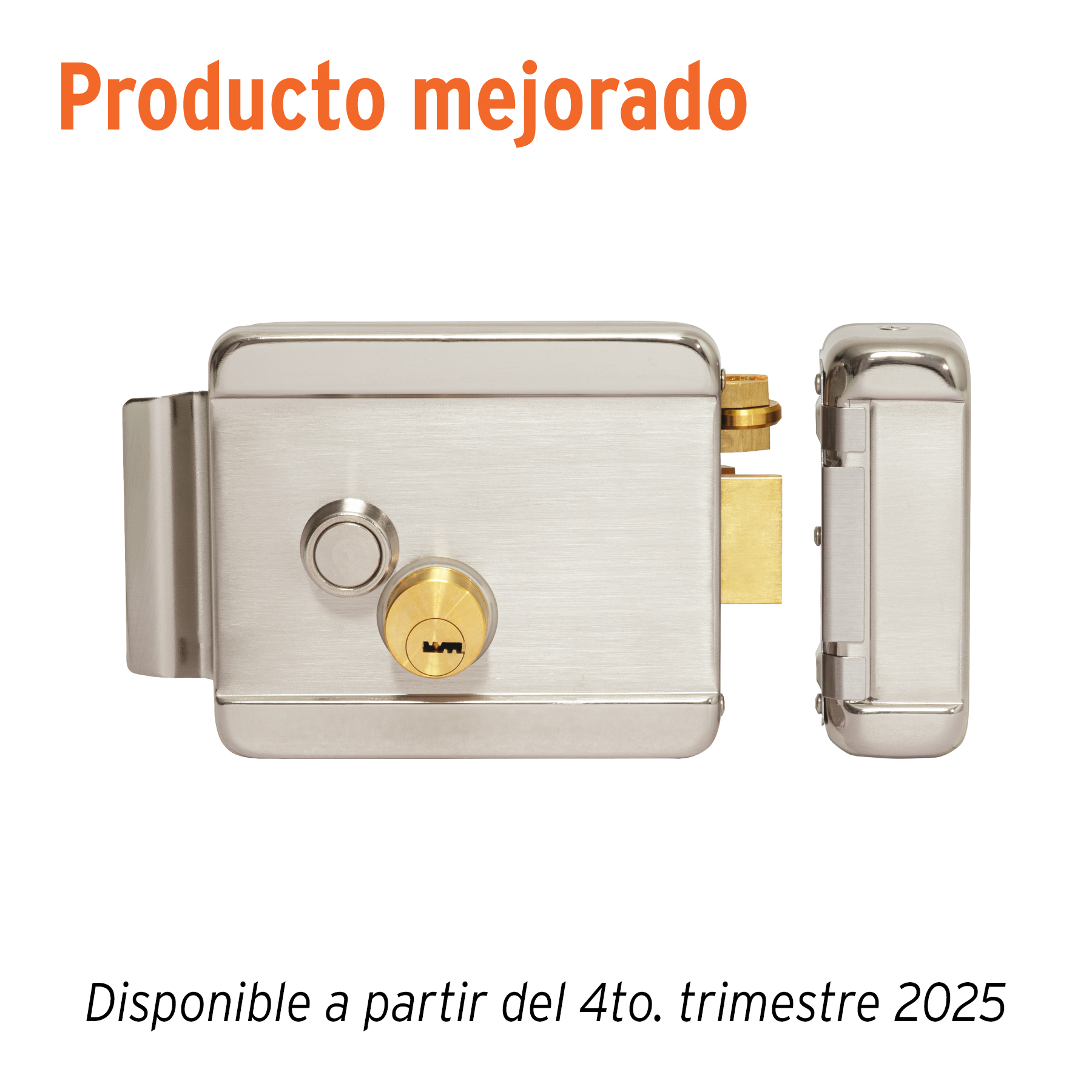 CERRADURA ELECTROMECÁNICA CON BOTÓN, DERECHA, HERMEX