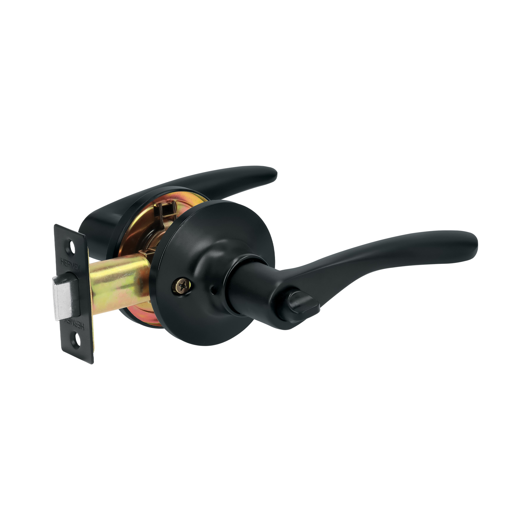 CERRADURA DE MANIJA PARA BAÑO ACABADO NEGRO