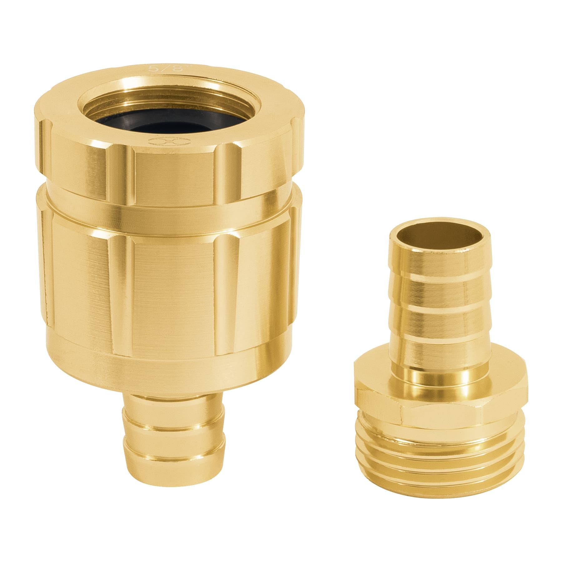 JUEGO DE CONECTORES 5/8' MACHO/HEMBRA ROBUSTOS DE ALUMINIO