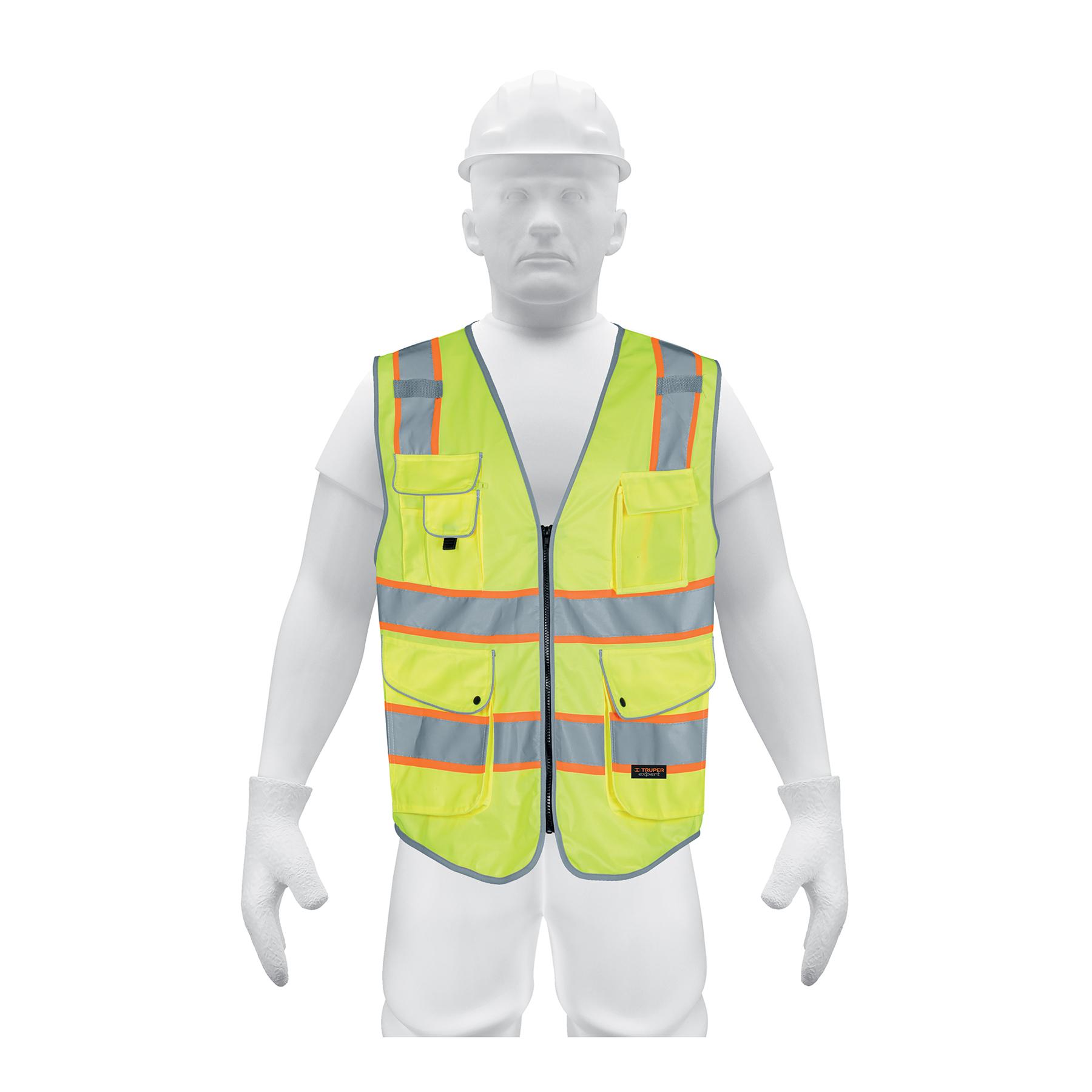 CHALECO DE SEGURIDAD DE ALTA VISIBILIDAD, VERDE, EXTRA GRAND