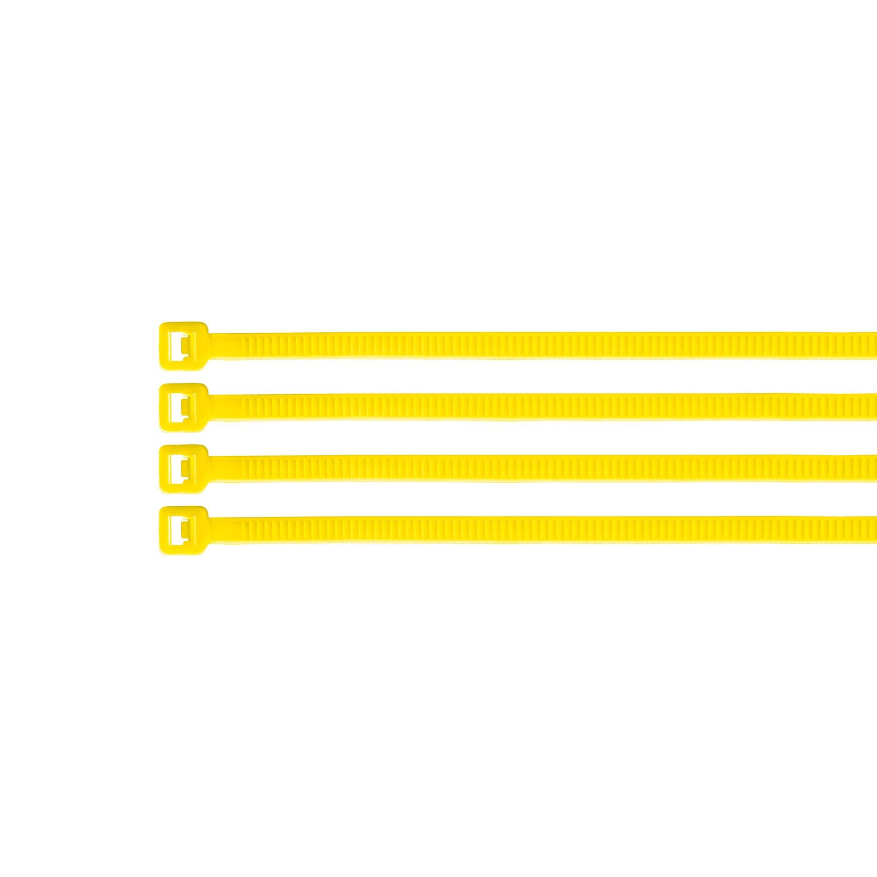 BOLSA CON 100 CINCHOS PLÁSTICOS 18 LB, 100X2.5 MM, AMARILLOS