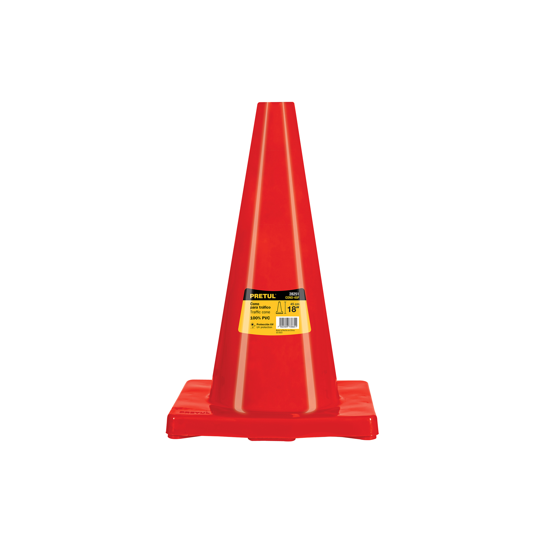 CONO DE PRECAUCIÓN DE 45 CM