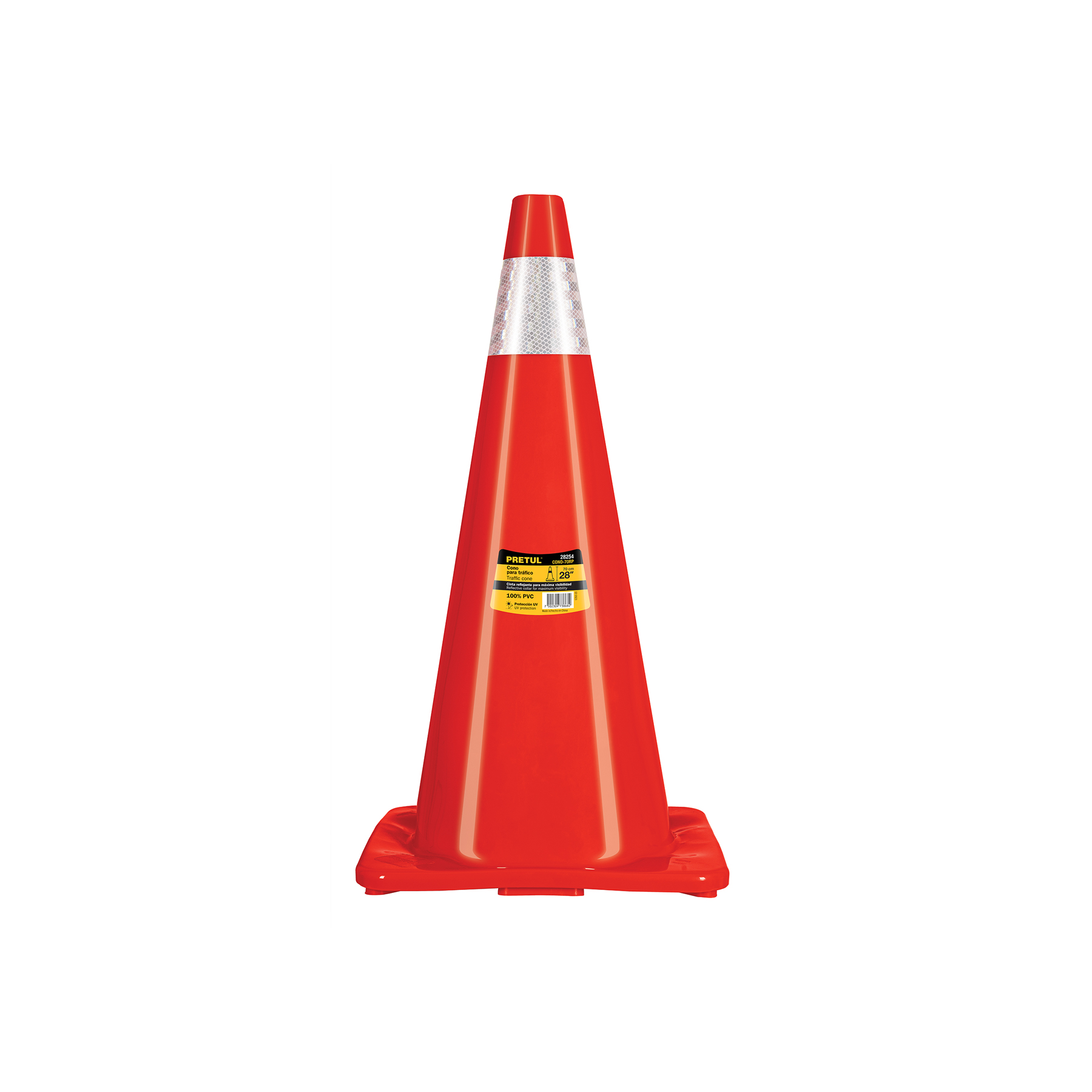CONO DE PRECAUCIÓN DE 70 CM CON REFLEJANTE
