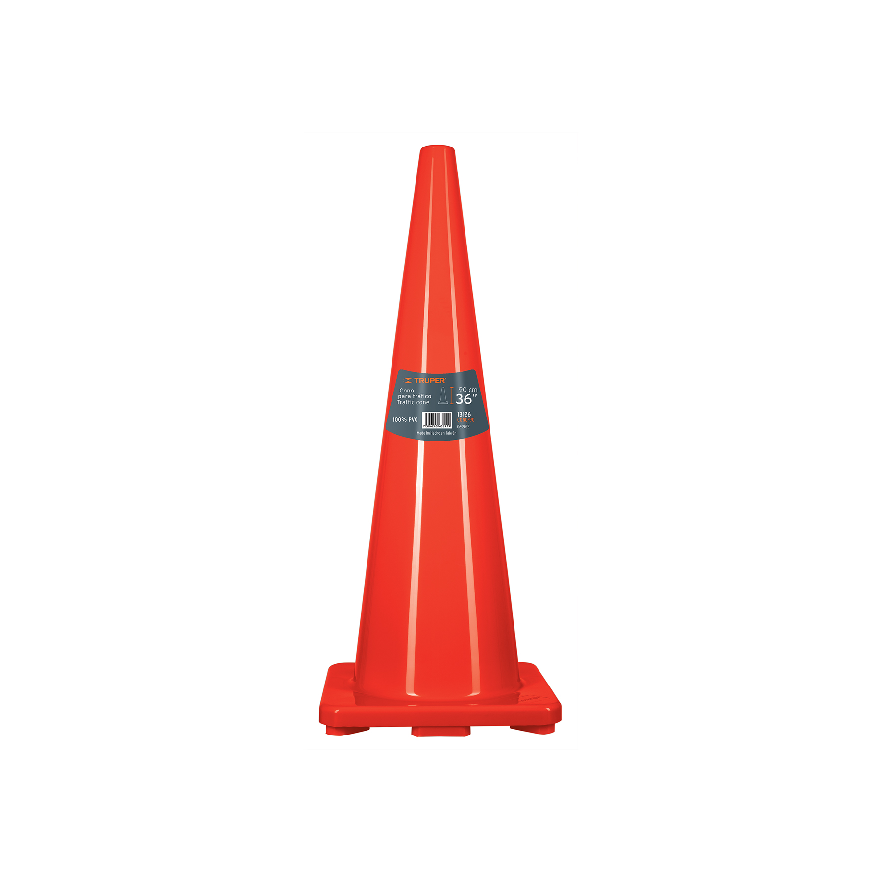 CONO DE PRECAUCIÓN DE 90 CM DE PVC, TRUPER