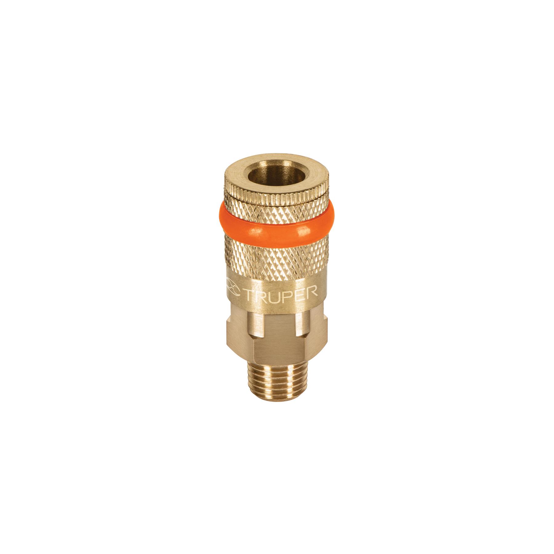 COPLE DE LATÓN, CUERDA 1/4 NPT, MACHO, TRUPER