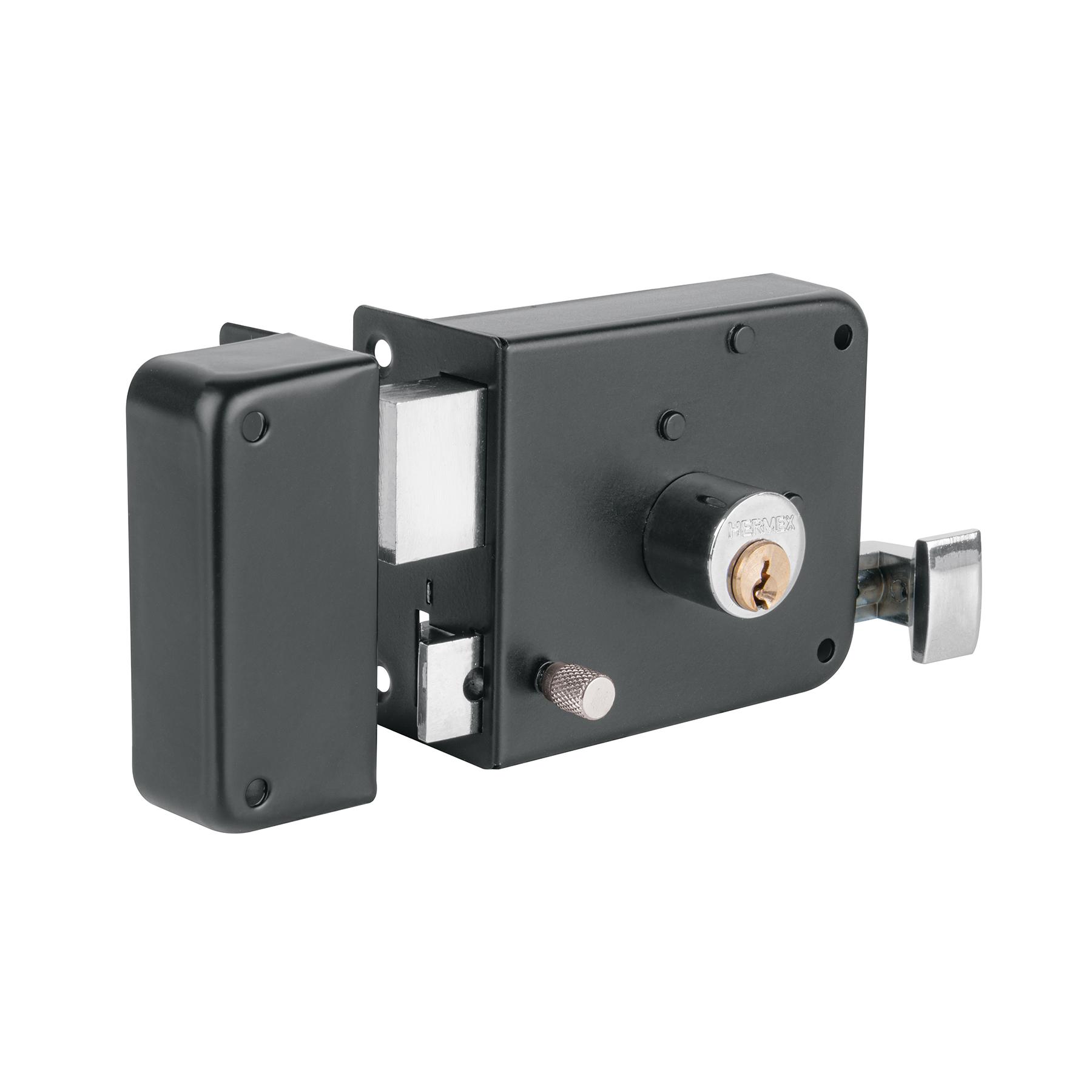 CERRADURA SOBREPONER IZQUIERDA, TRADICIONAL, NEGRO