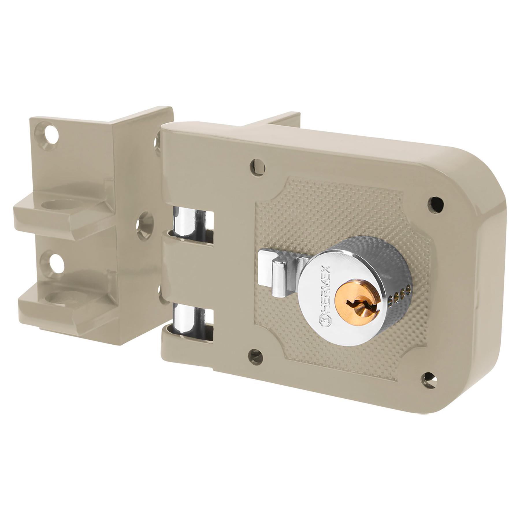 CERRADURA SOBREPONER, PUERTA CORREDIZA, INSTALA-FÁCIL, IZQ.