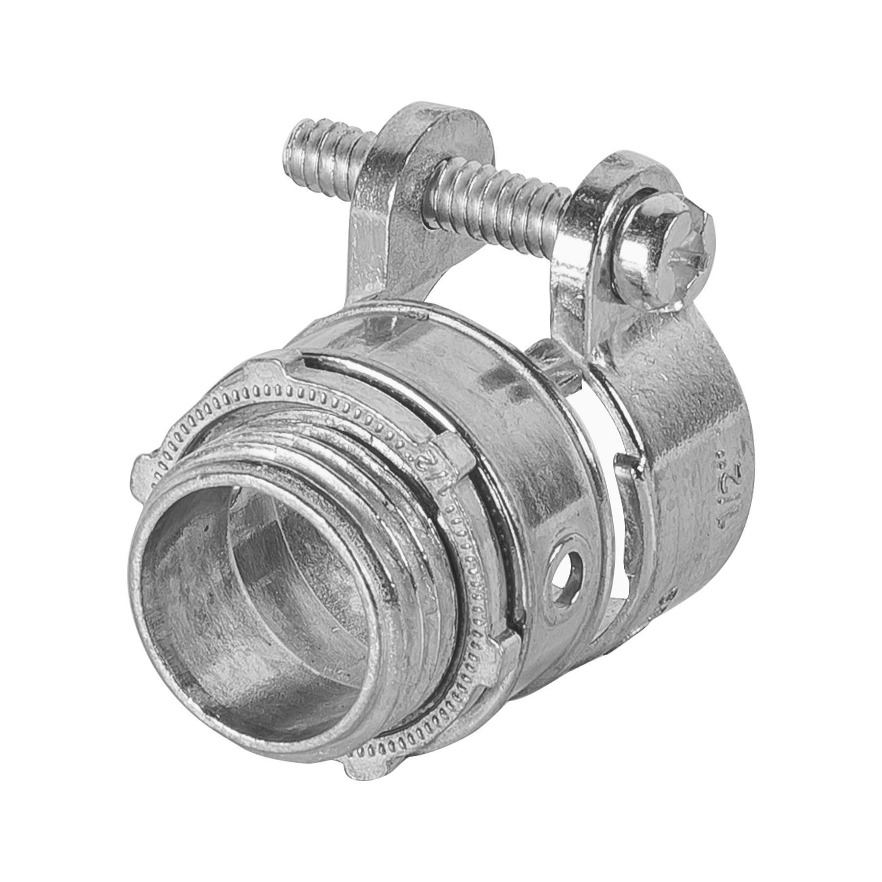 CONECTOR RECTO 1/2' PARA TUBO FLEXIBLE METÁLICO, VOLTECK