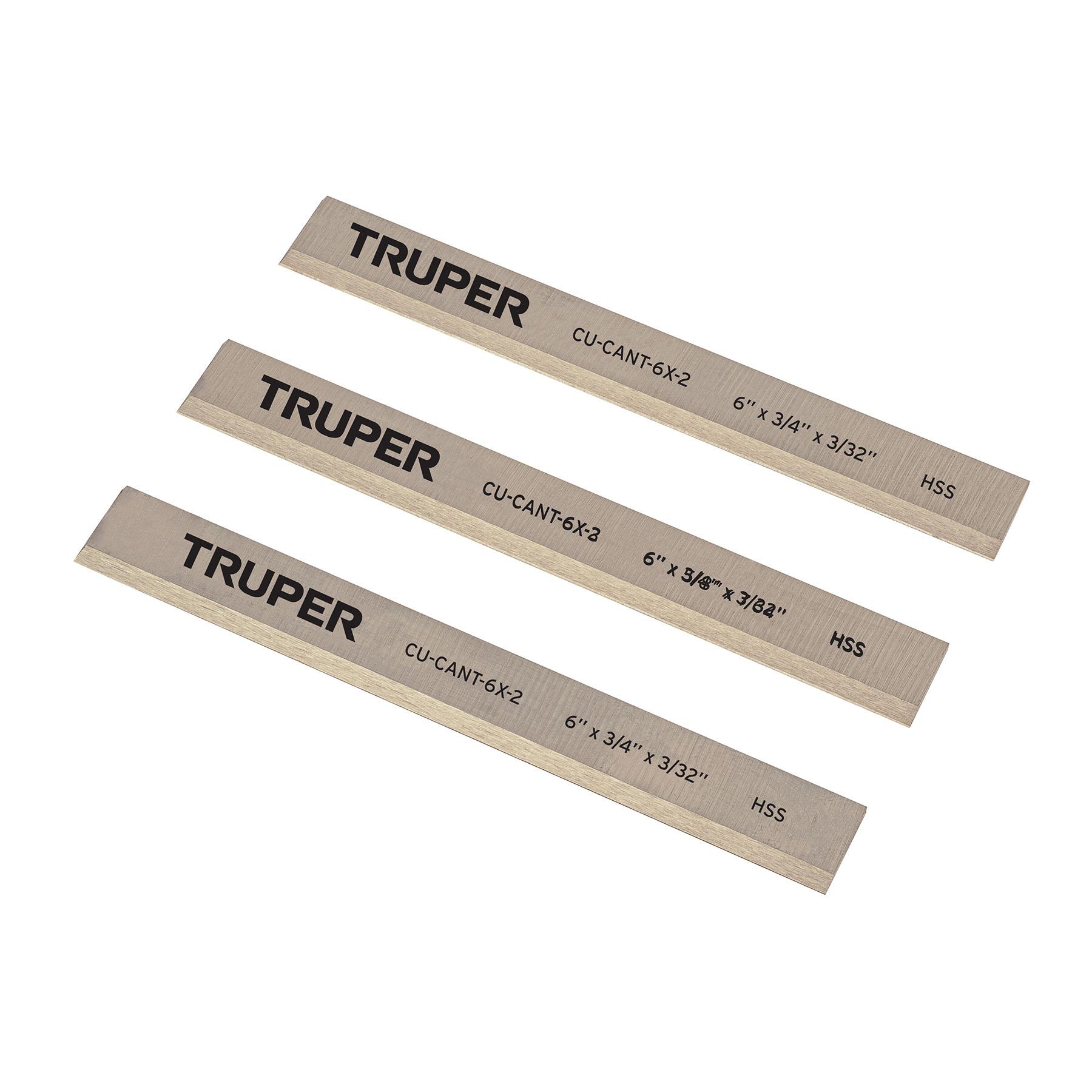 CAJA CON 3 CUCHILLAS HSS PARA CANTEADORA CANT-6X2, TRUPER