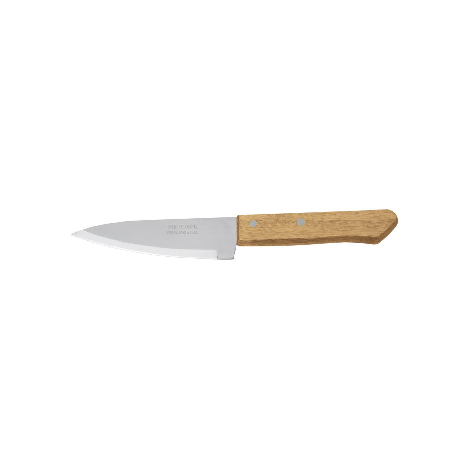 CUCHILLO DE CHEF 5' MANGO DE MADERA, PRETUL