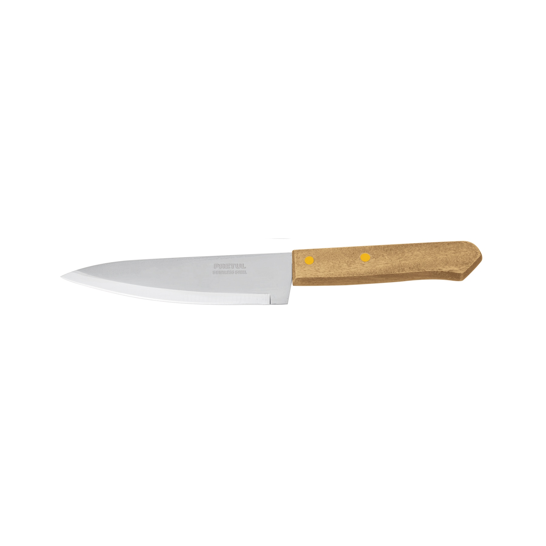 CUCHILLO DE CHEF 6' MANGO DE MADERA, PRETUL